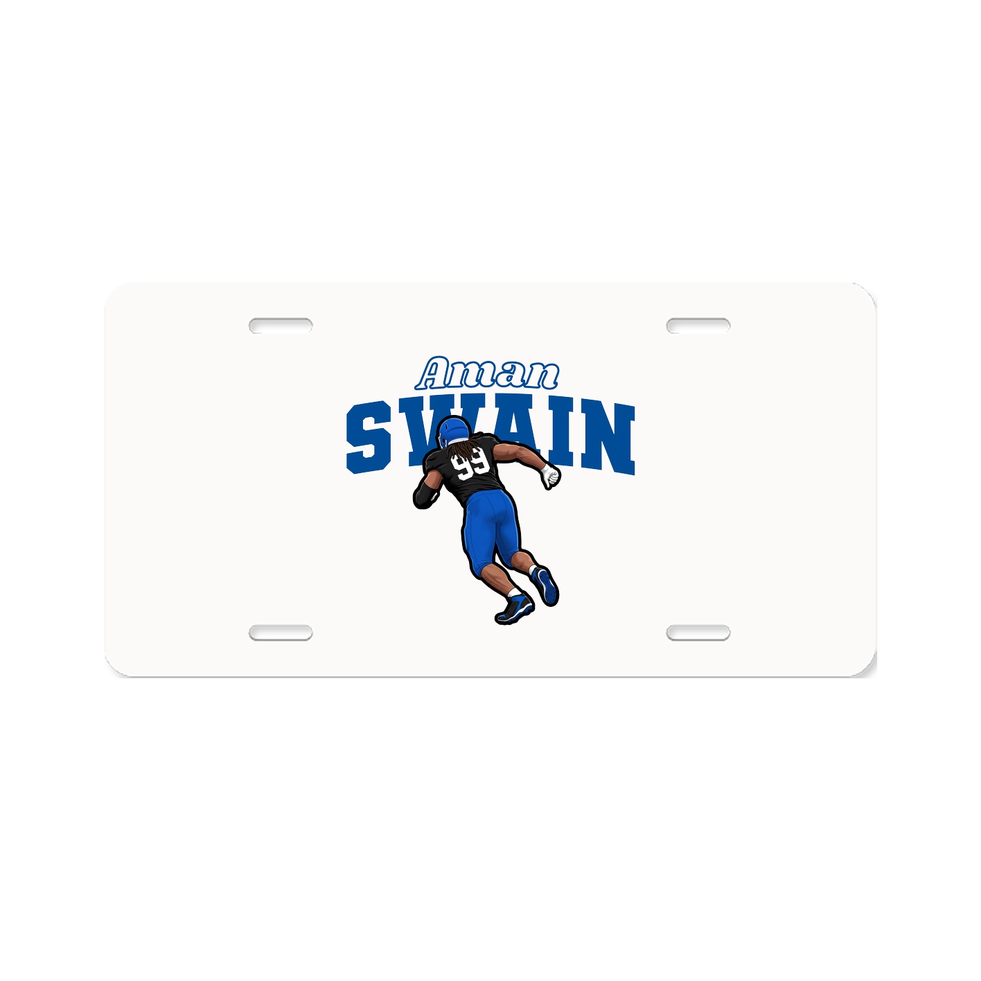 License Plate — Name Arch in Classic