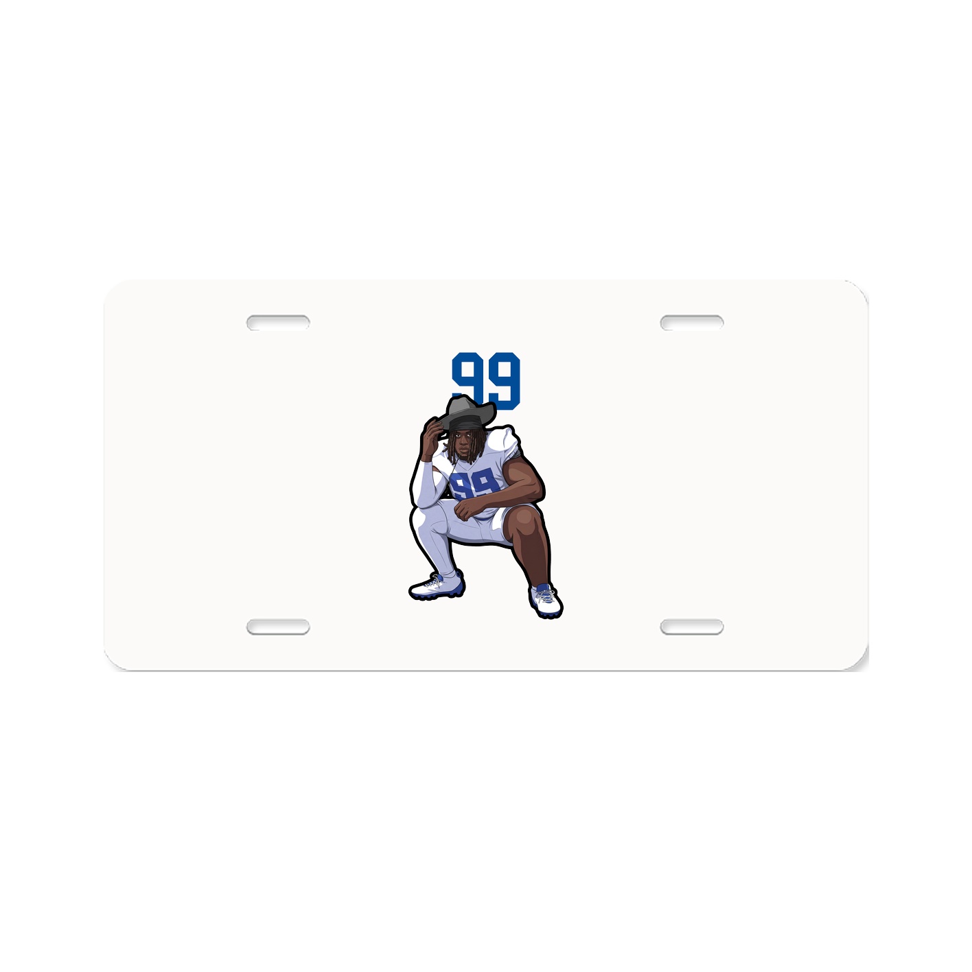 License Plate — Number Top in Classic