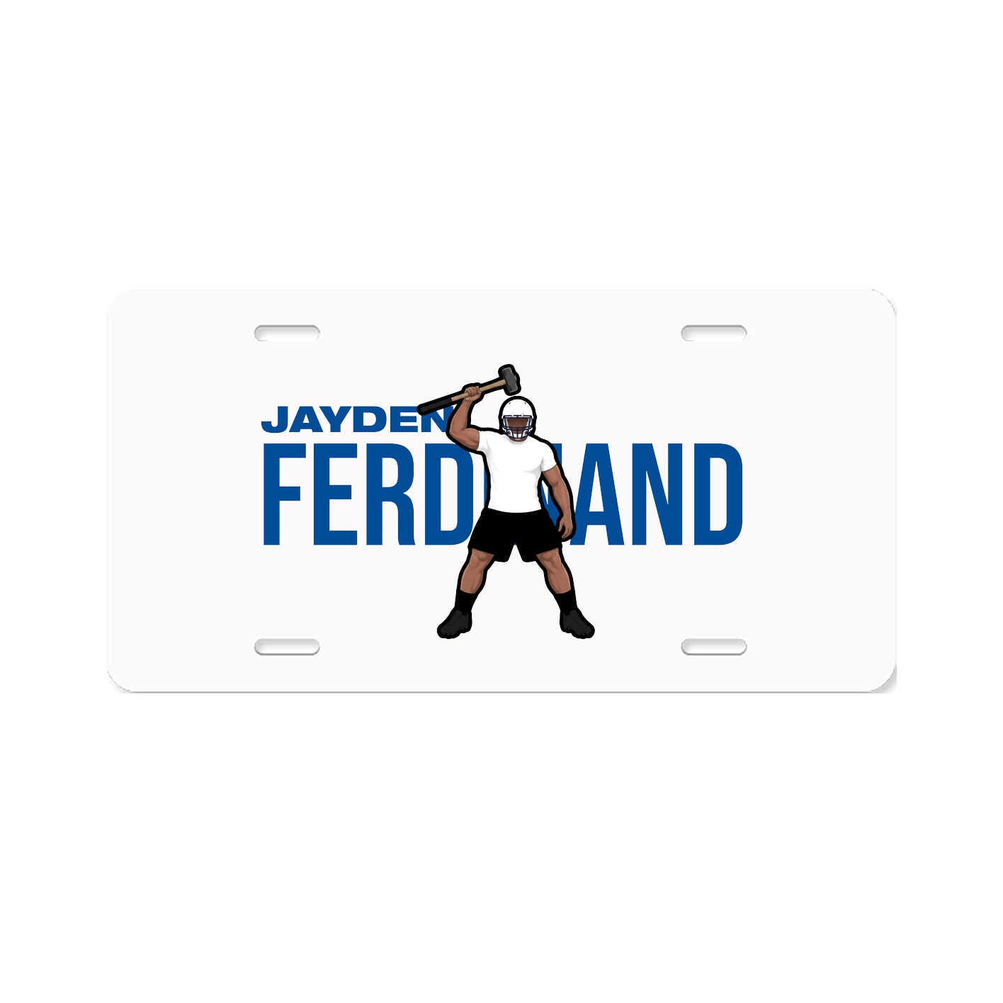 License Plate — Player Name in Classic