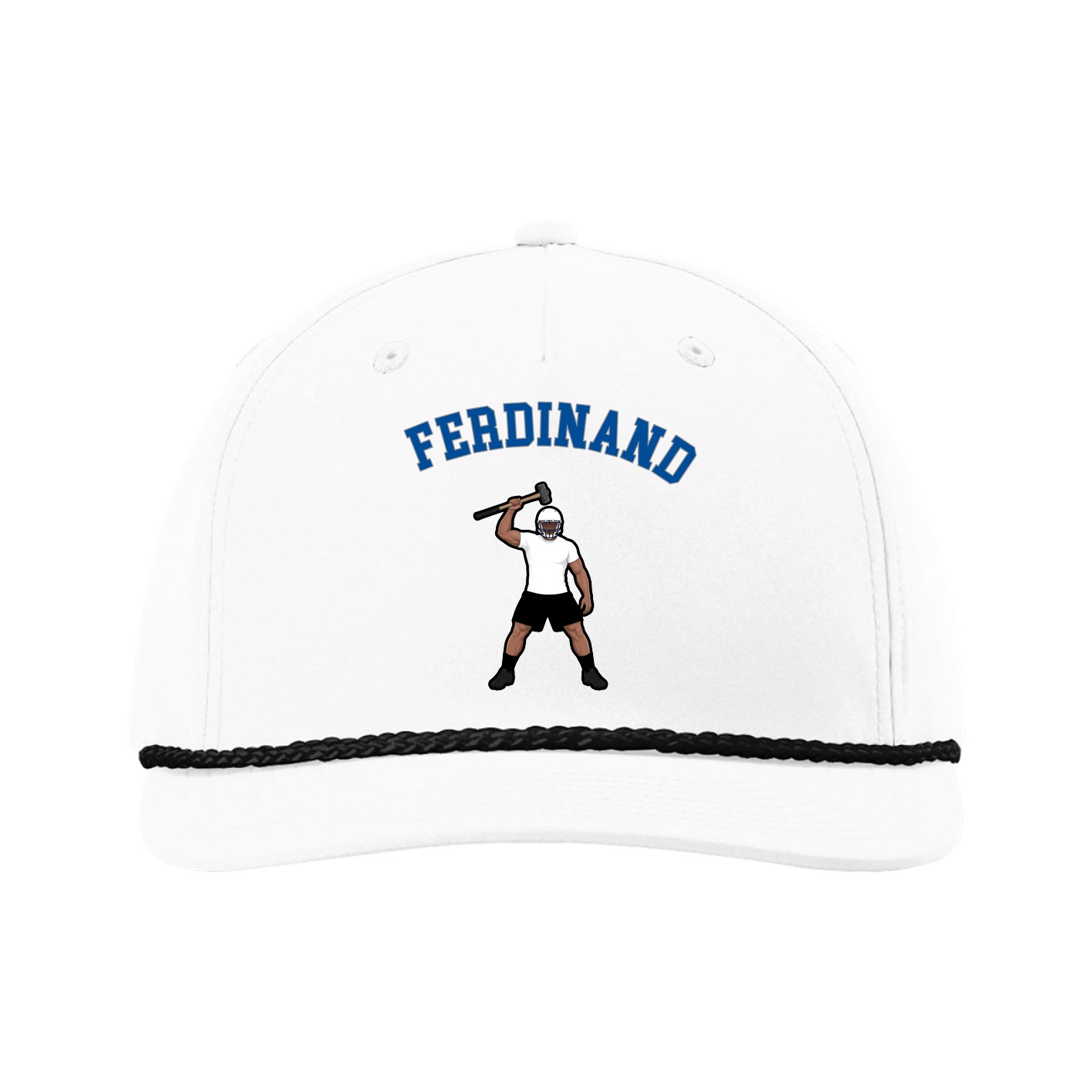 Five-Panel Classic Rope Cap — Shirsey Arch in White
