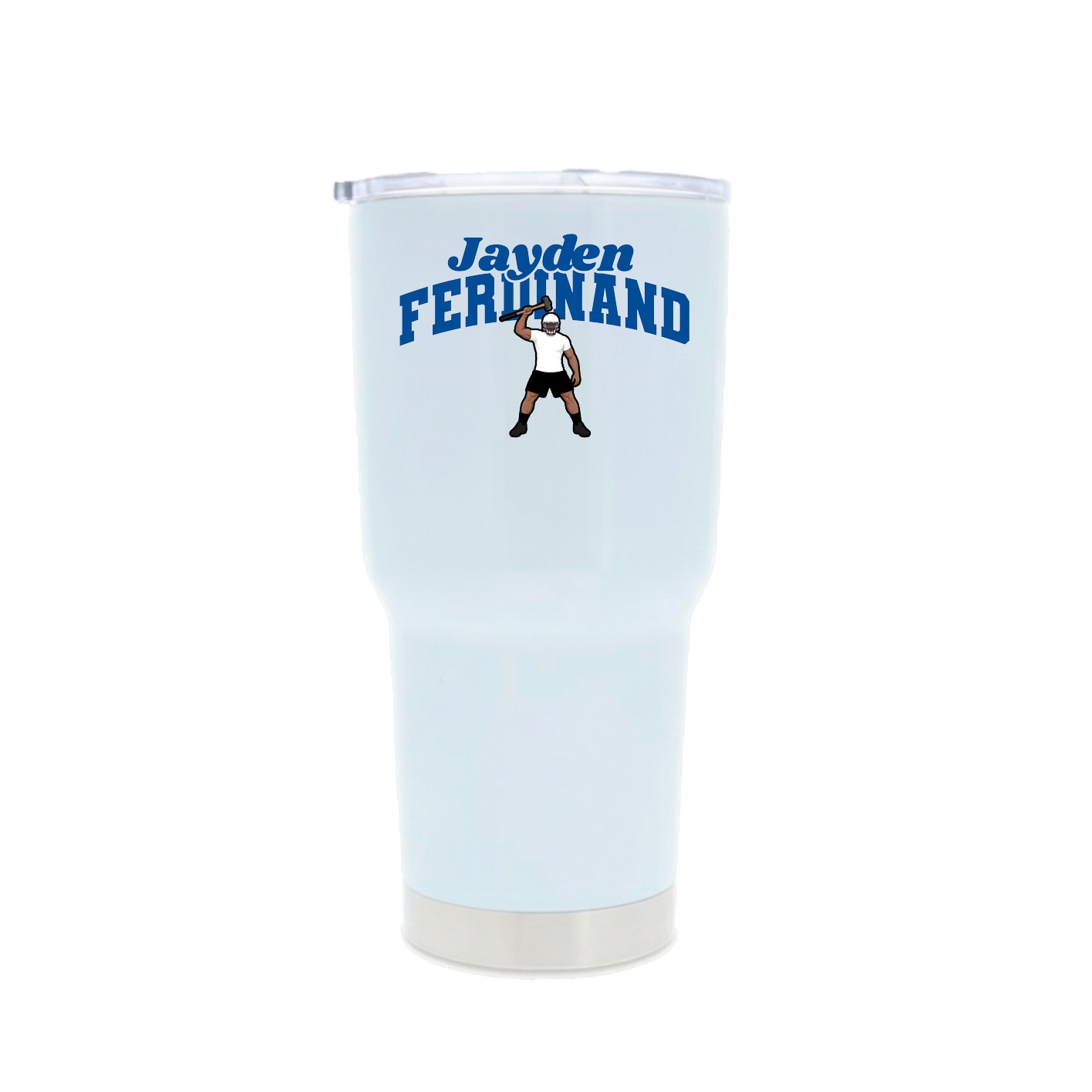 30oz Stainless Steel Tumbler — Signature Arch in White
