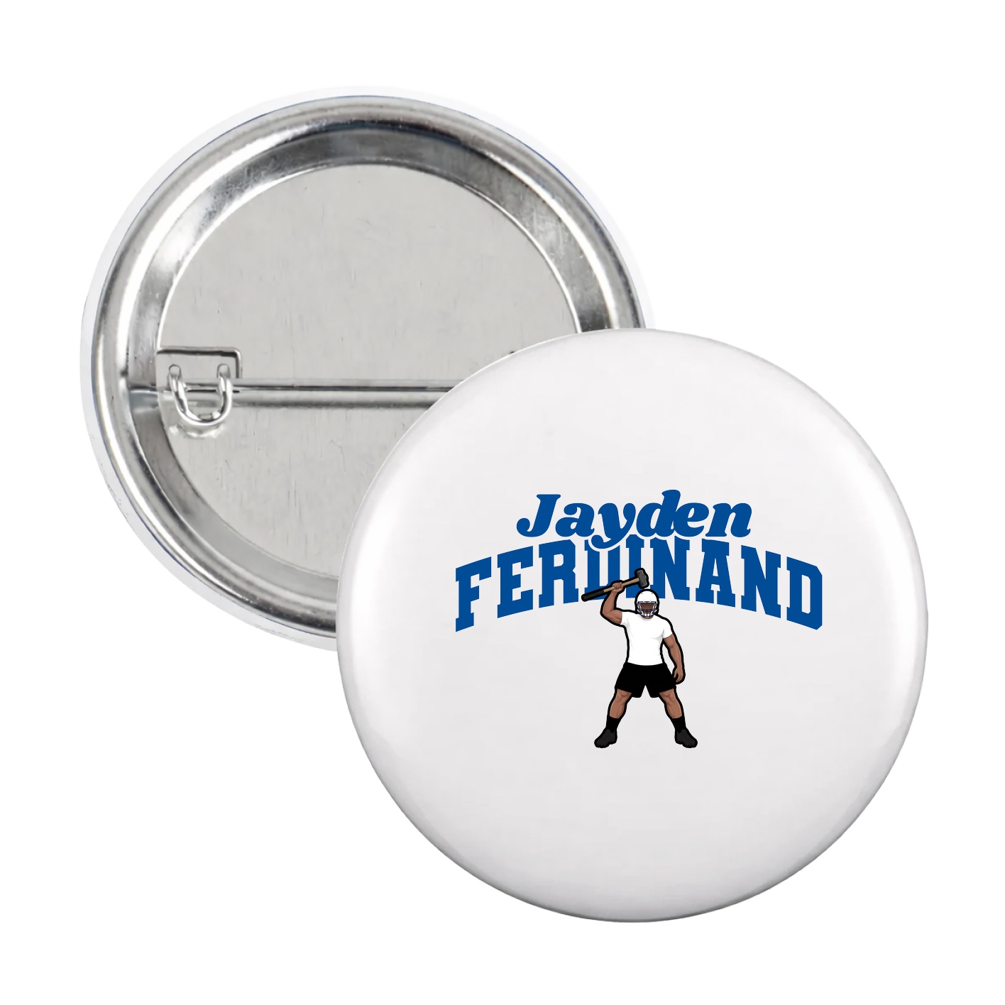 Game Day Button — Signature Arch in White