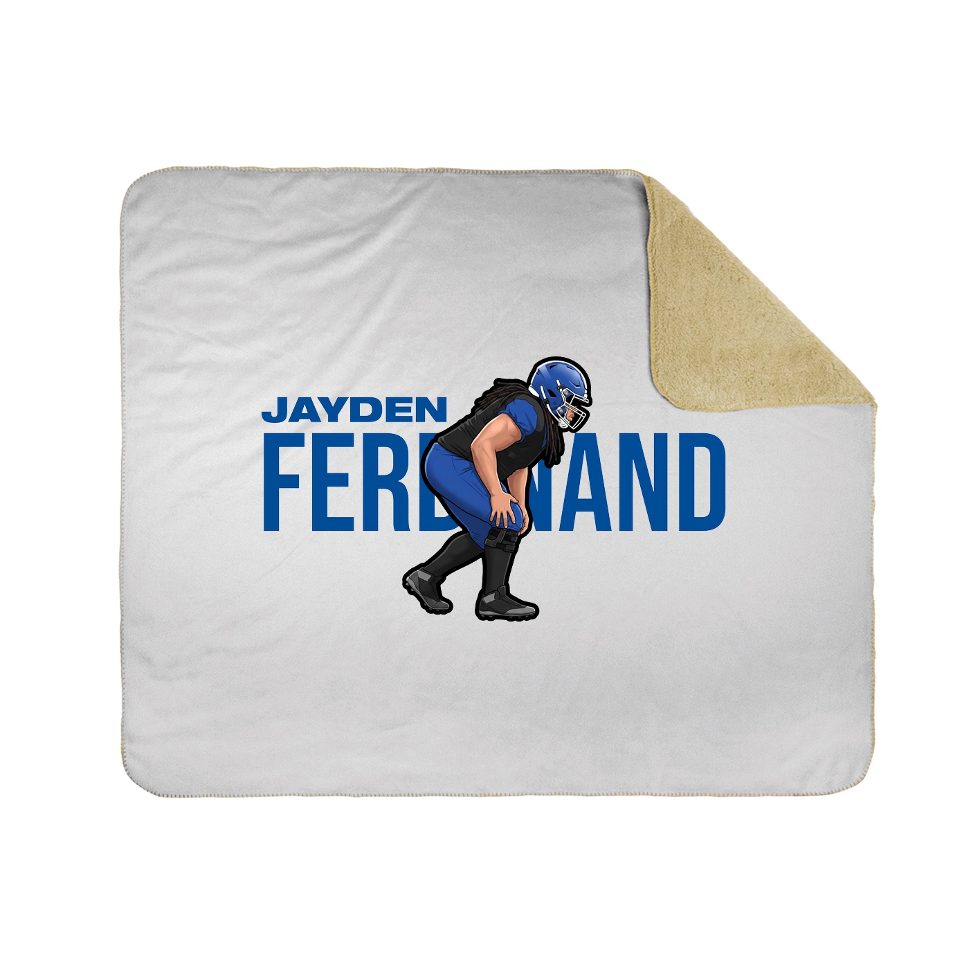 Throw Blanket — Player Name in White