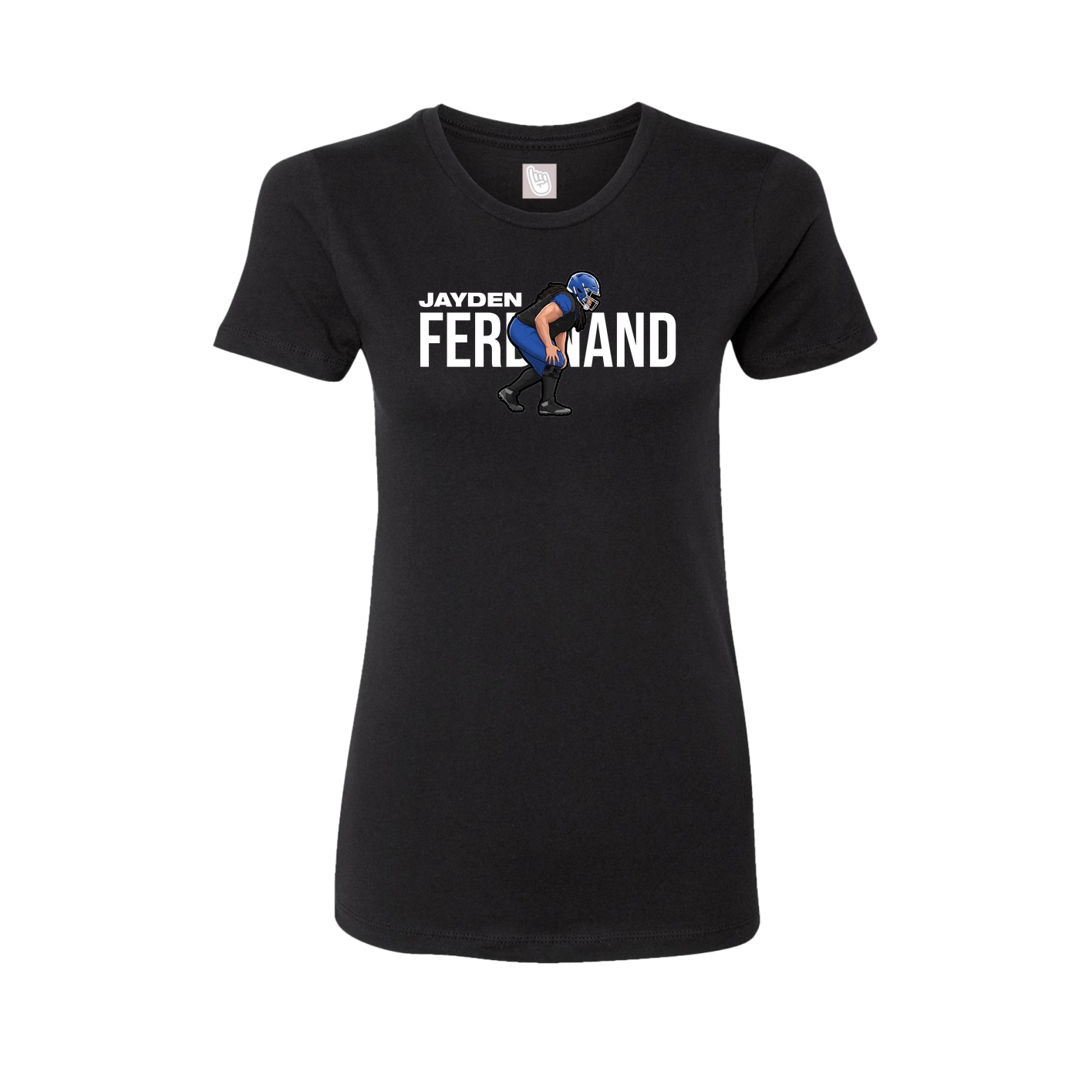 Fitted Women's Tee — Player Name in Black