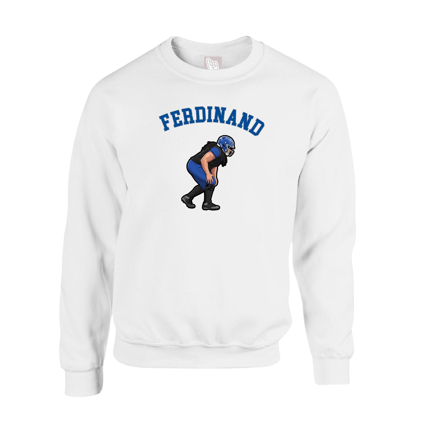 Fleece Crew — Shirsey Arch in White