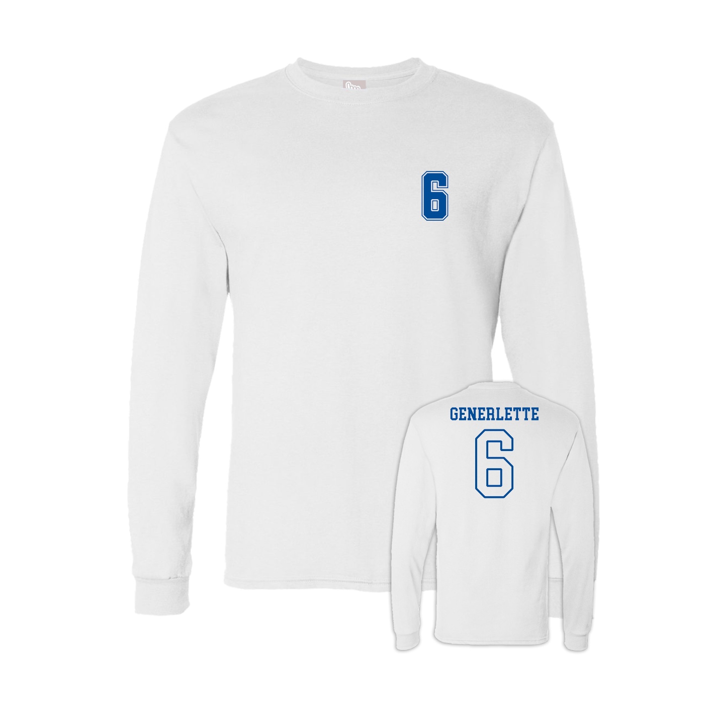 Long Sleeve Tee — Chest Back in White