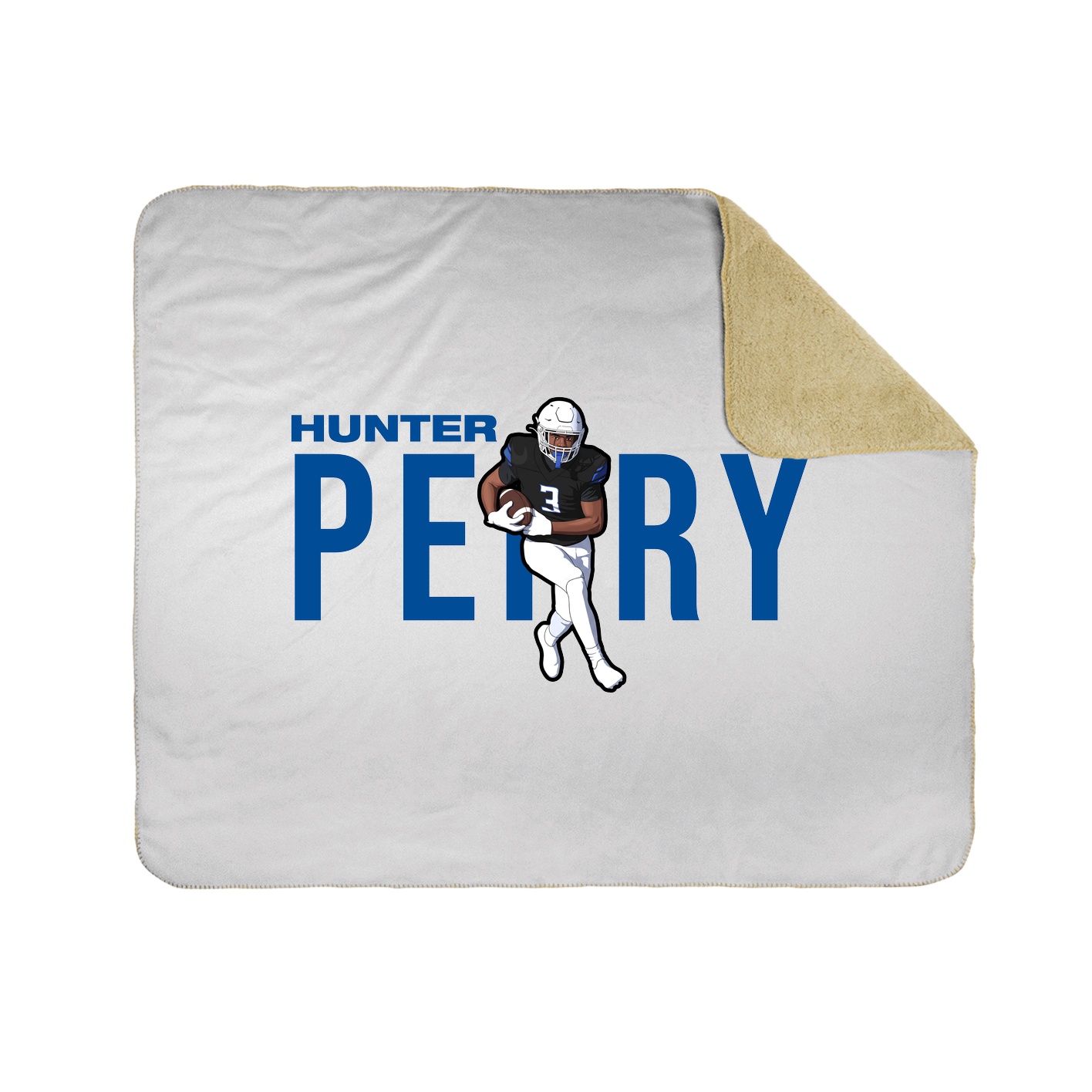 Throw Blanket — Player Name in White