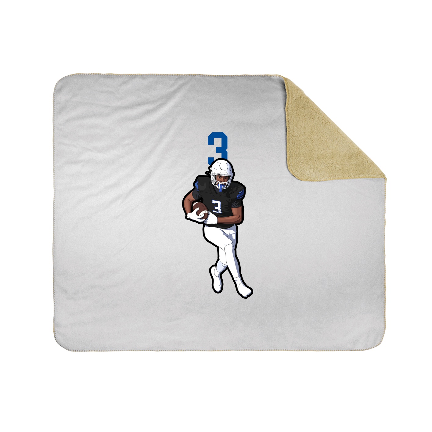 Throw Blanket — Number Top in White