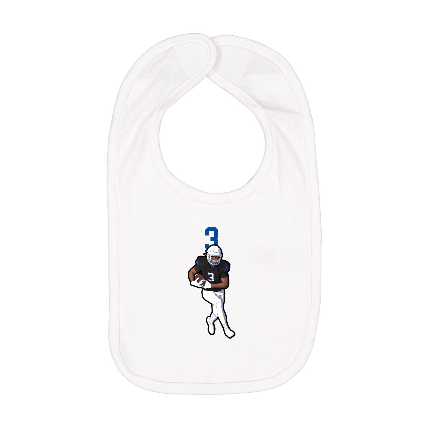 Infant Bib — Number Top in White