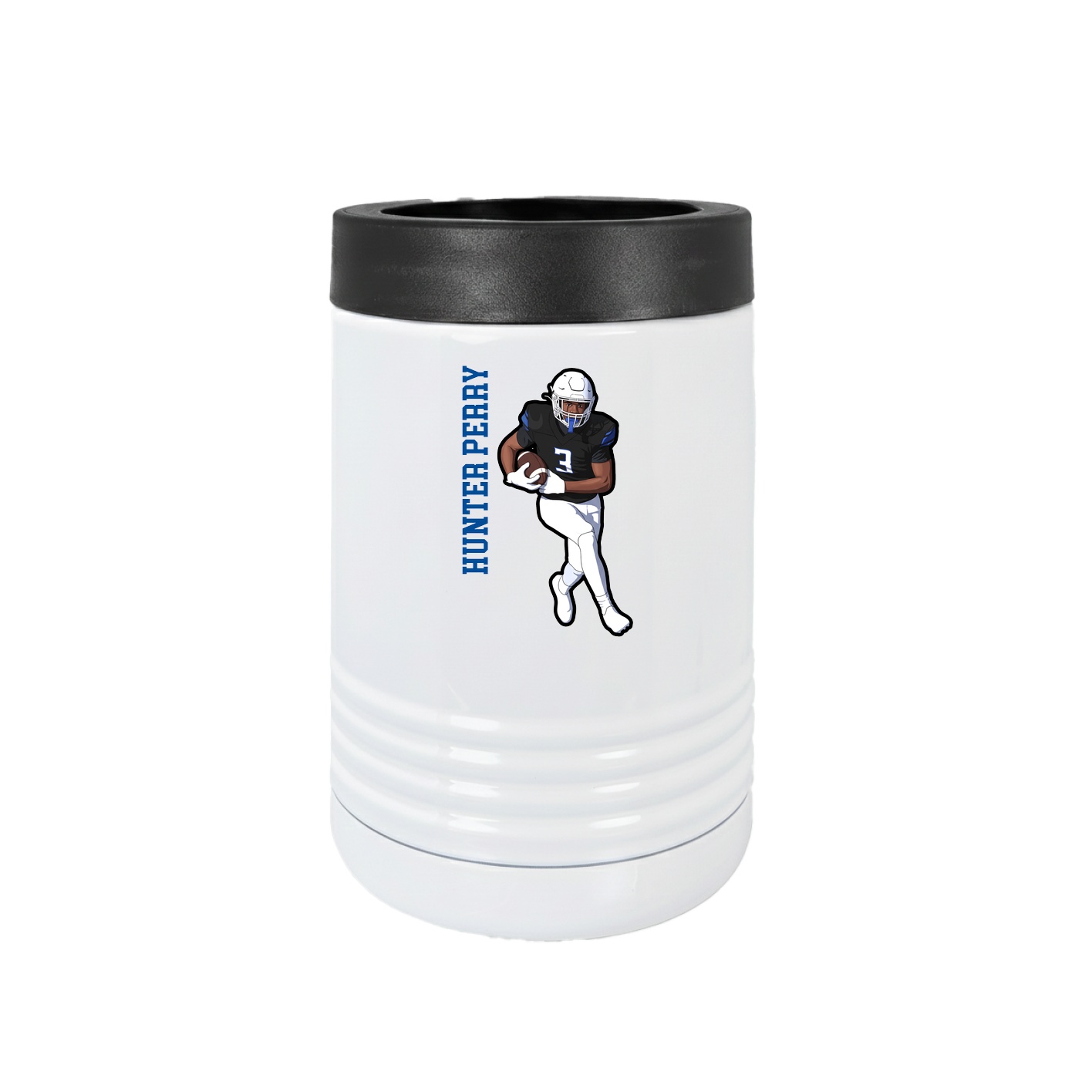 Beverage Holder — Name Vertical in White