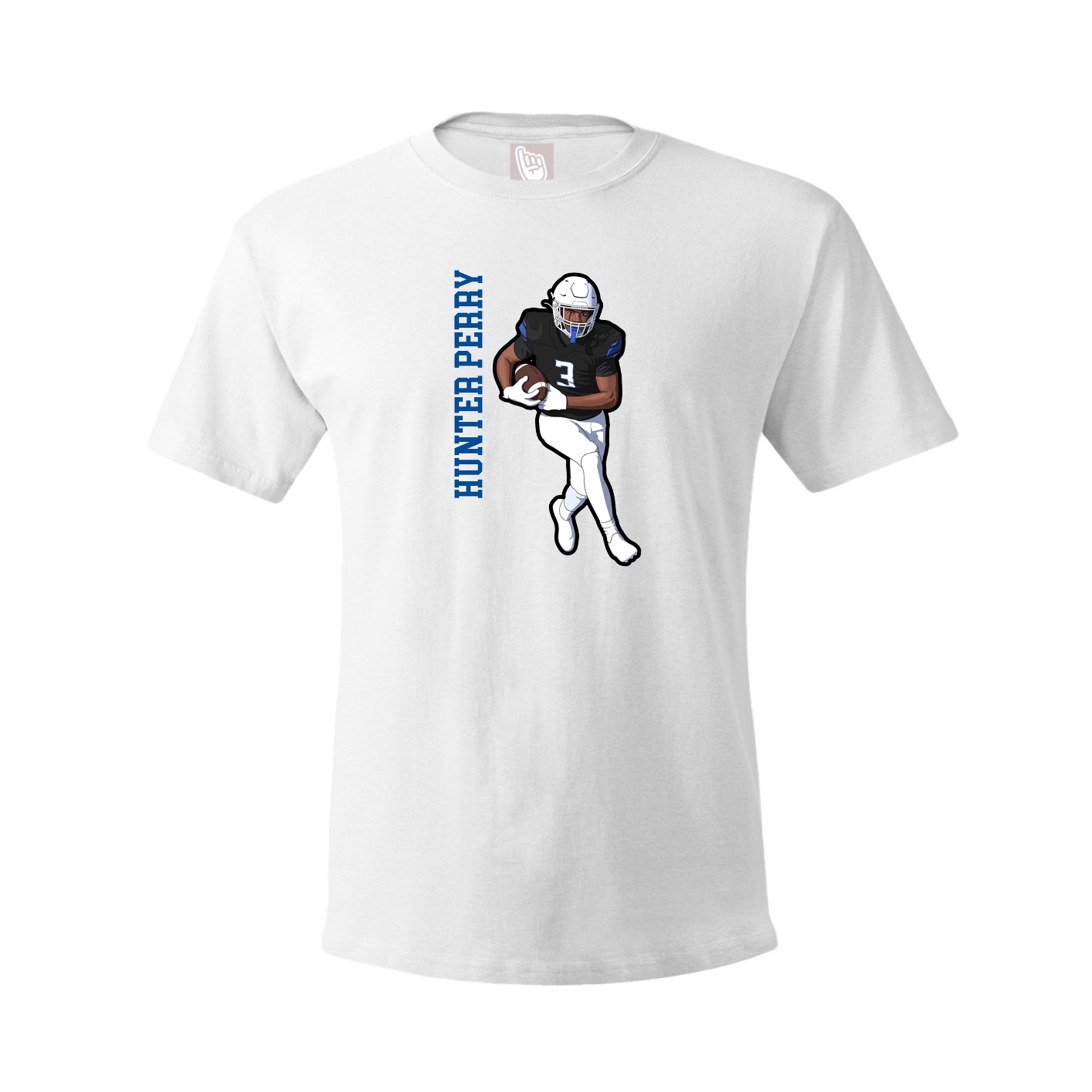 Tee — Name Vertical in White