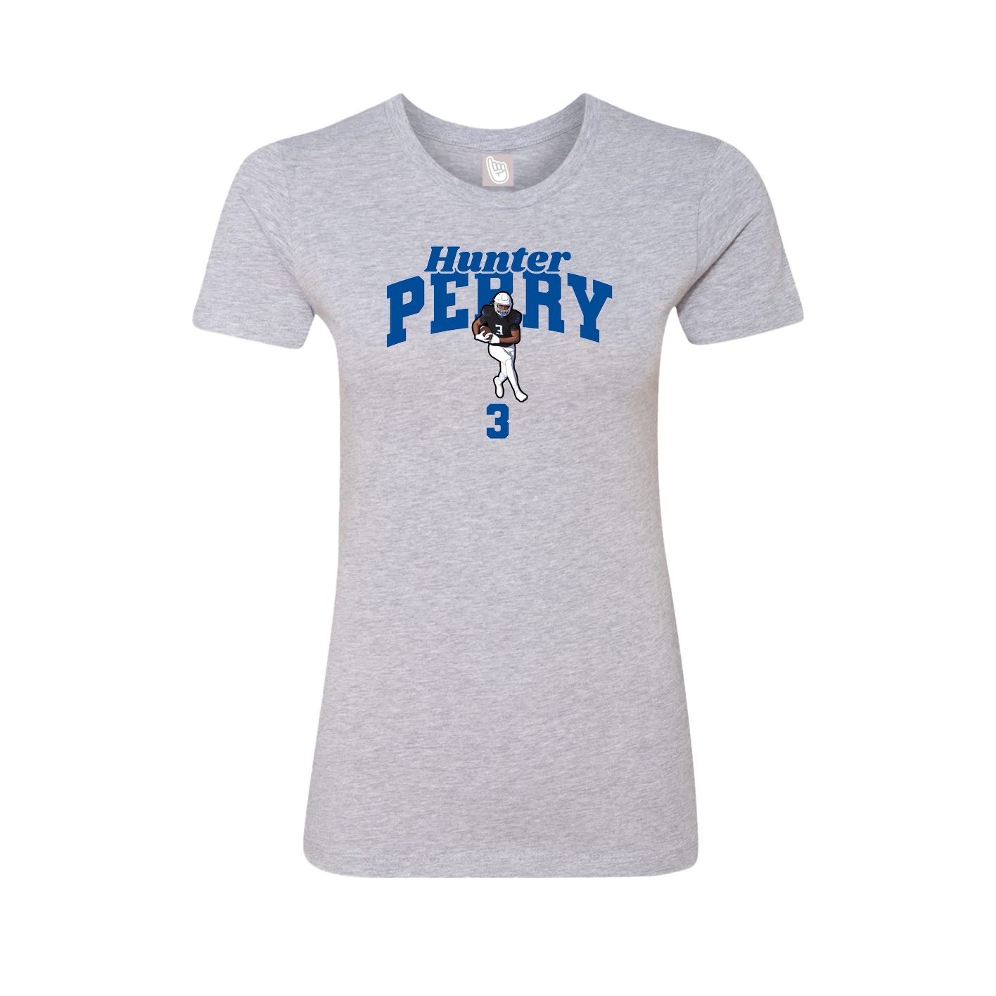 Fitted Women's Tee — Signature Arch in Grey