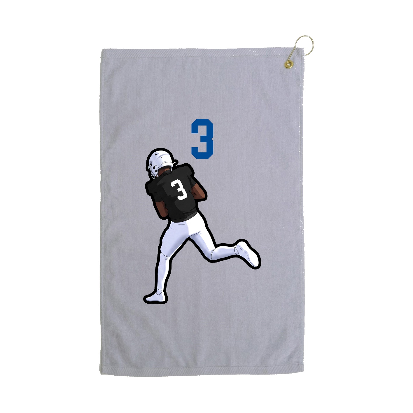 Golf Towel — Number Top in Grey