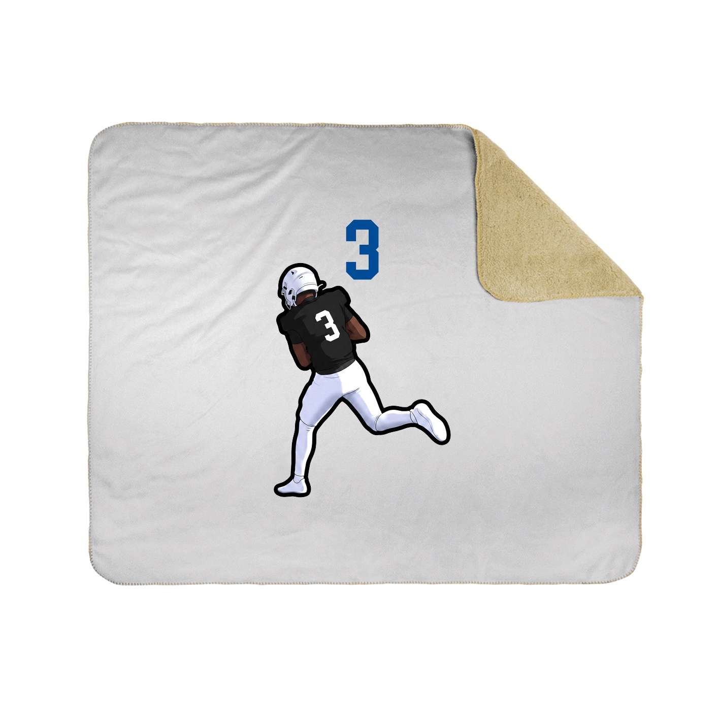 Throw Blanket — Number Top in White