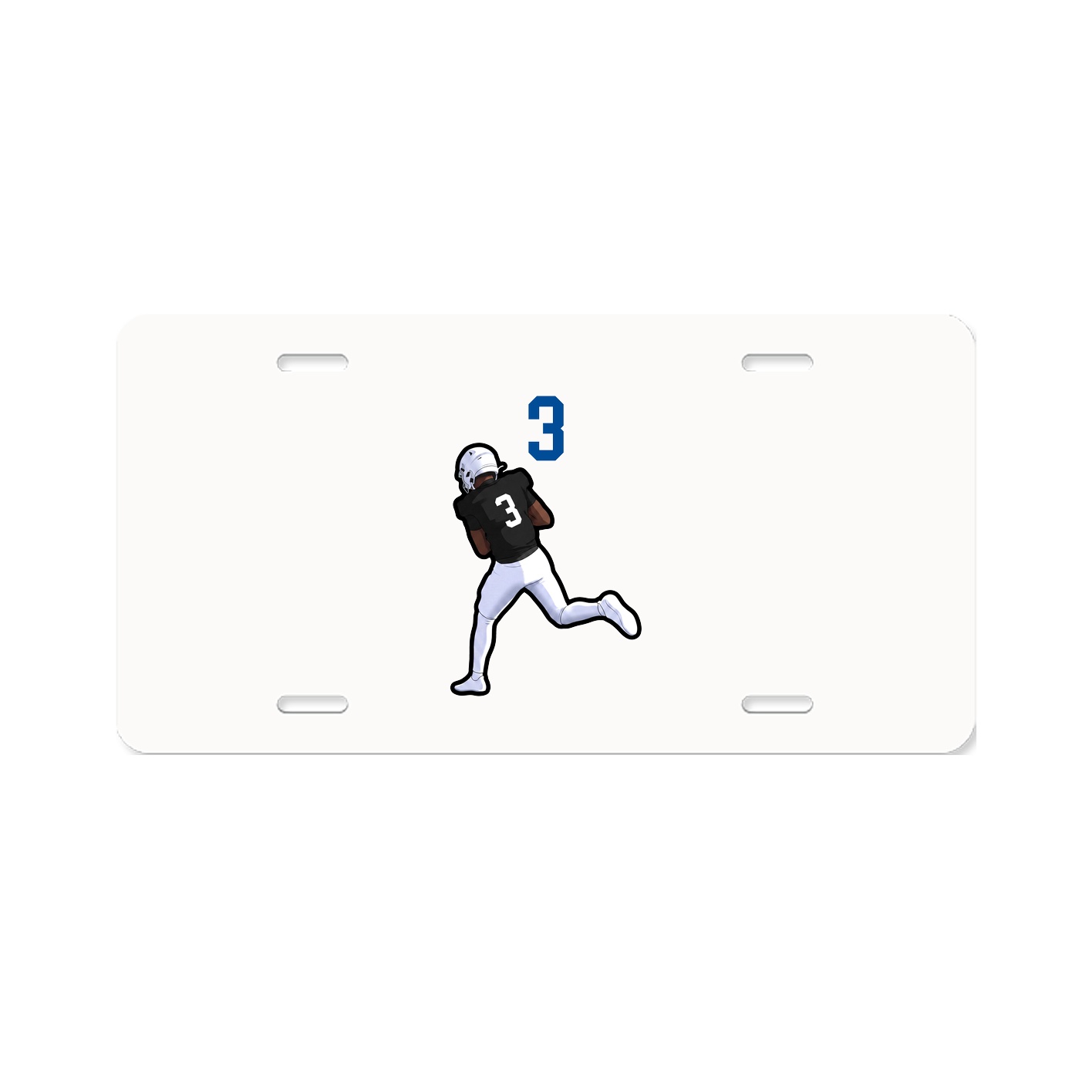 License Plate — Number Top in Classic