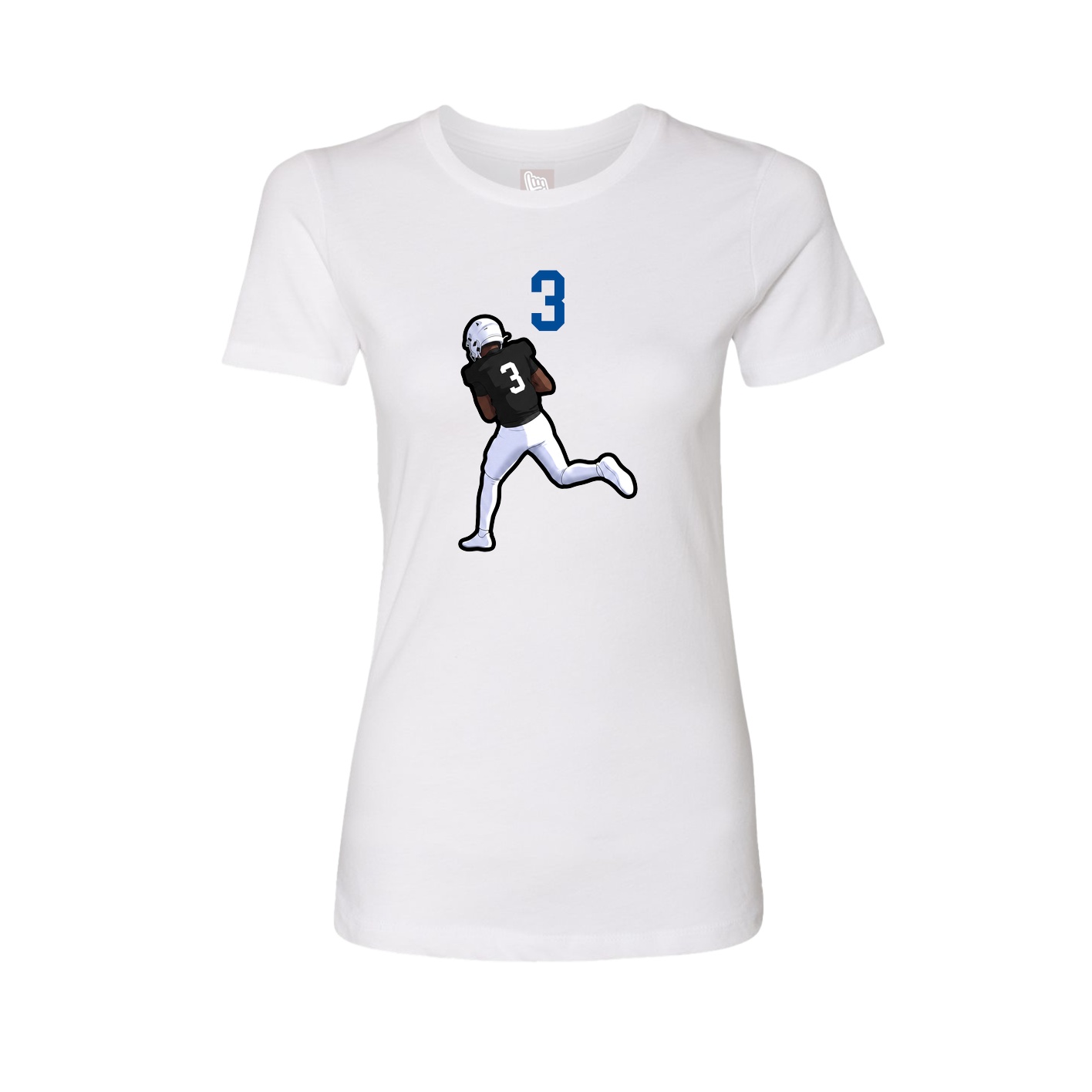 Fitted Women's Tee — Number Top in White