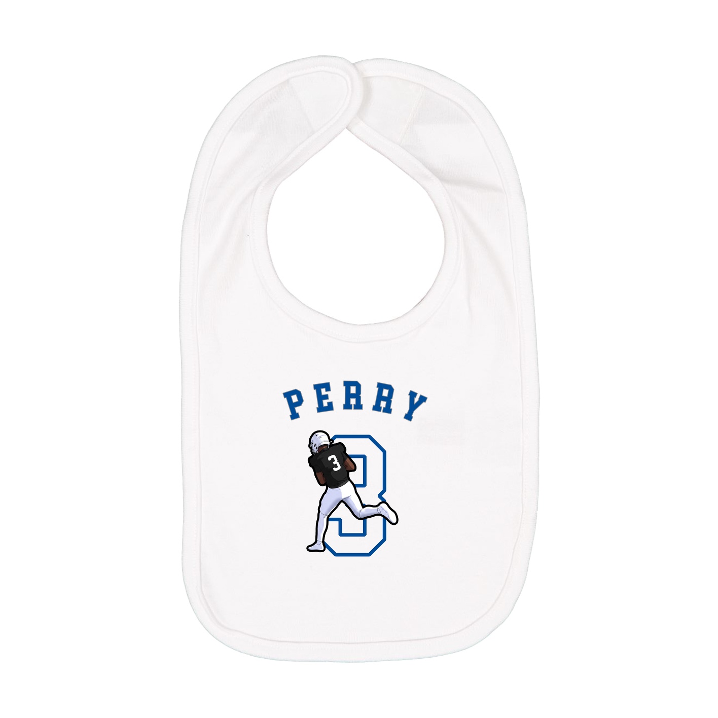 Infant Bib — Shirsey Arch in White