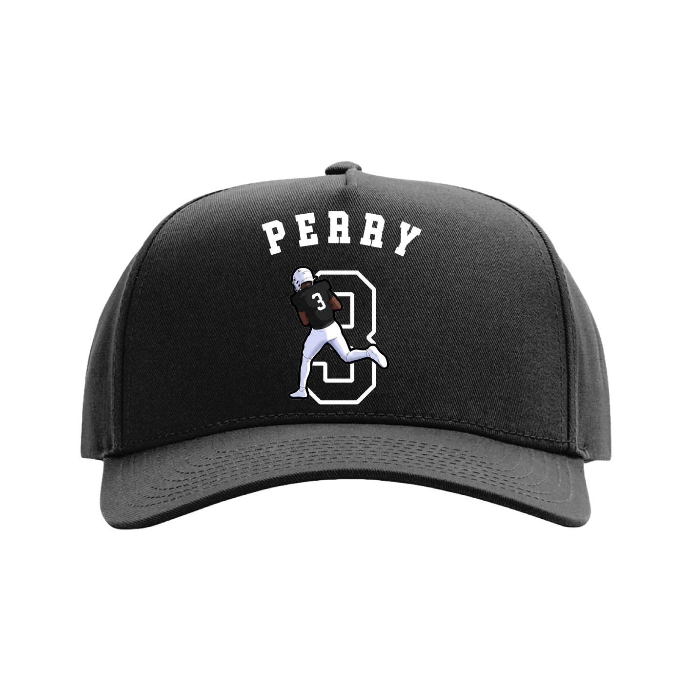 Full Fabric Five-Panel Champ Cap — Shirsey Arch in Black