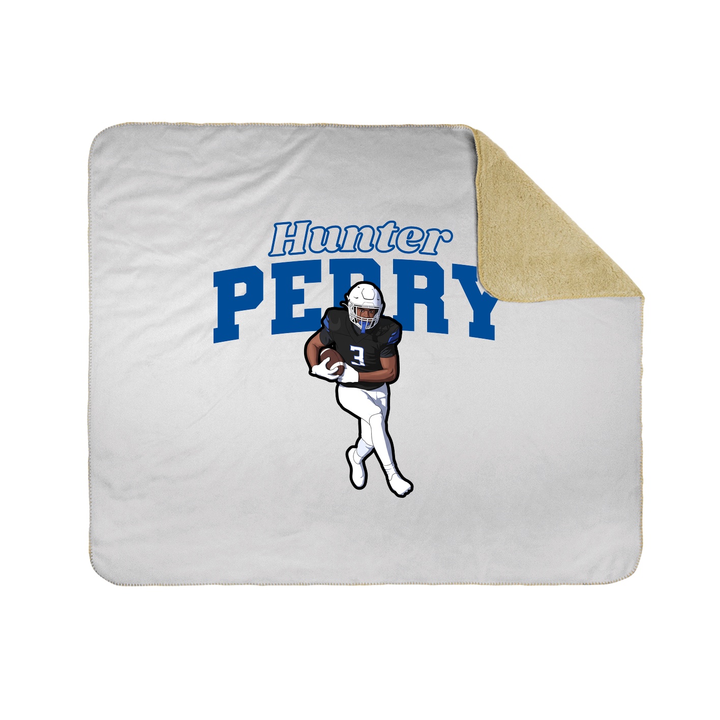Throw Blanket — Name Arch in White