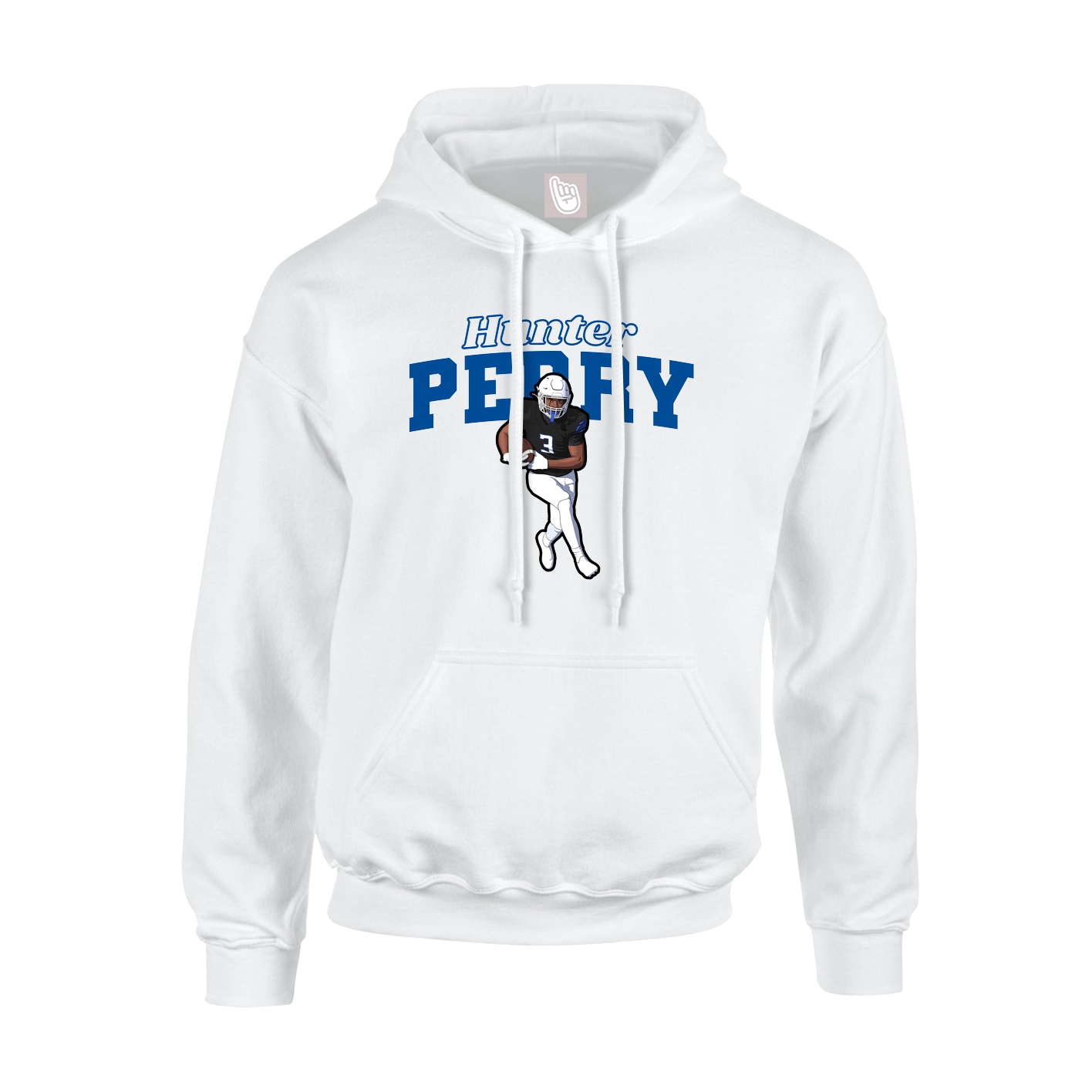 Hoodie — Name Arch in White