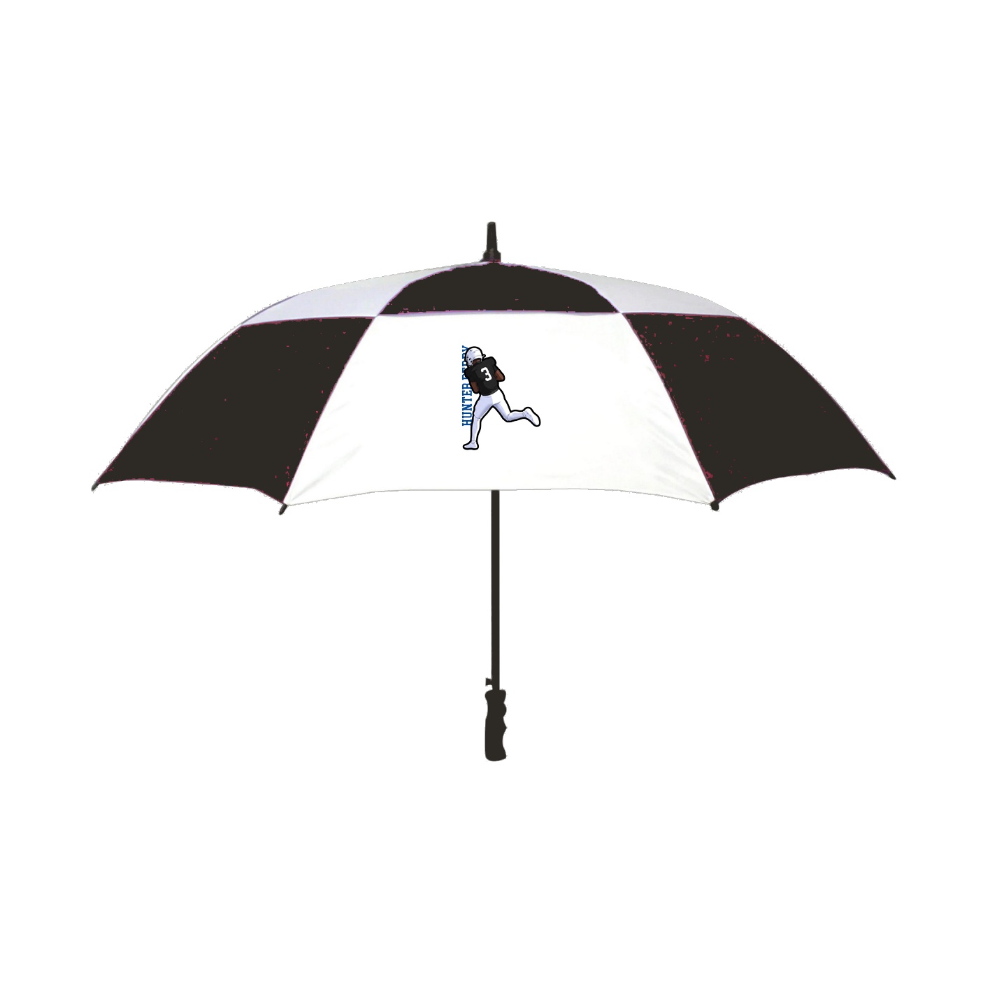 Golf Umbrella — Name Vertical in Black