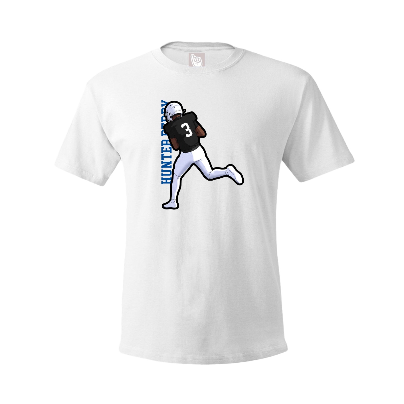Tee — Name Vertical in White