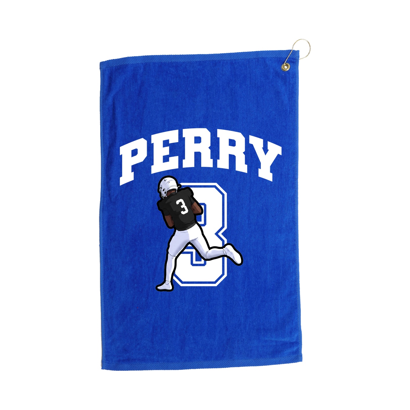 Golf Towel — Number in Royal