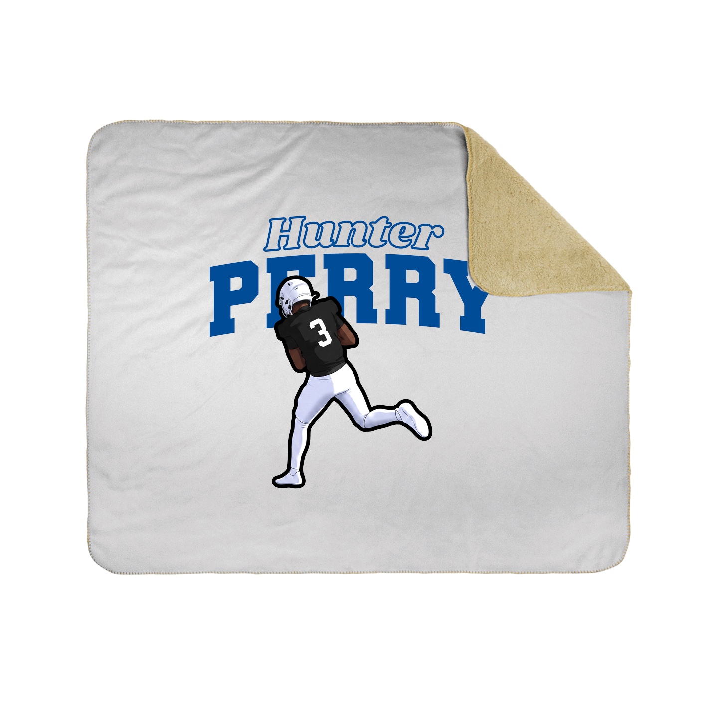 Throw Blanket — Name Arch in White