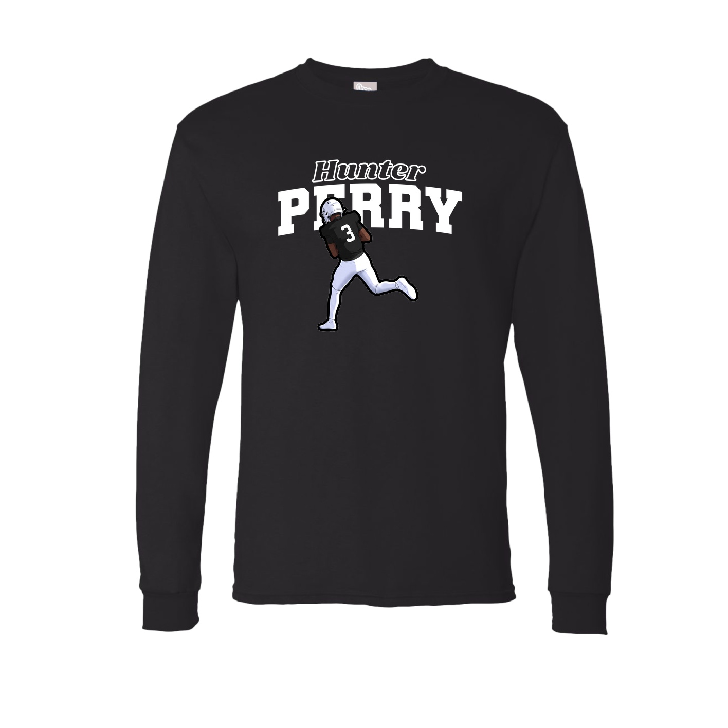 Long Sleeve Tee — Name Arch in Black