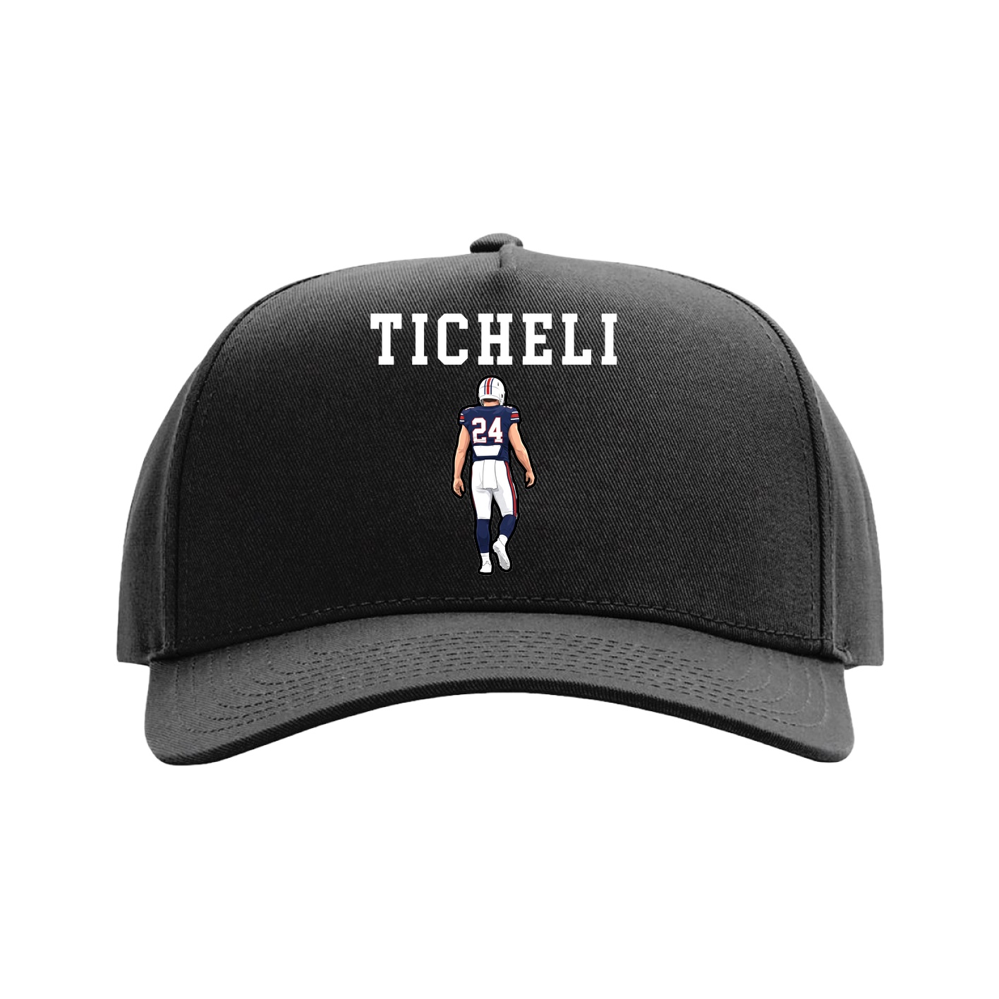 Full Fabric Five-Panel Champ Cap — Shirsey in Black