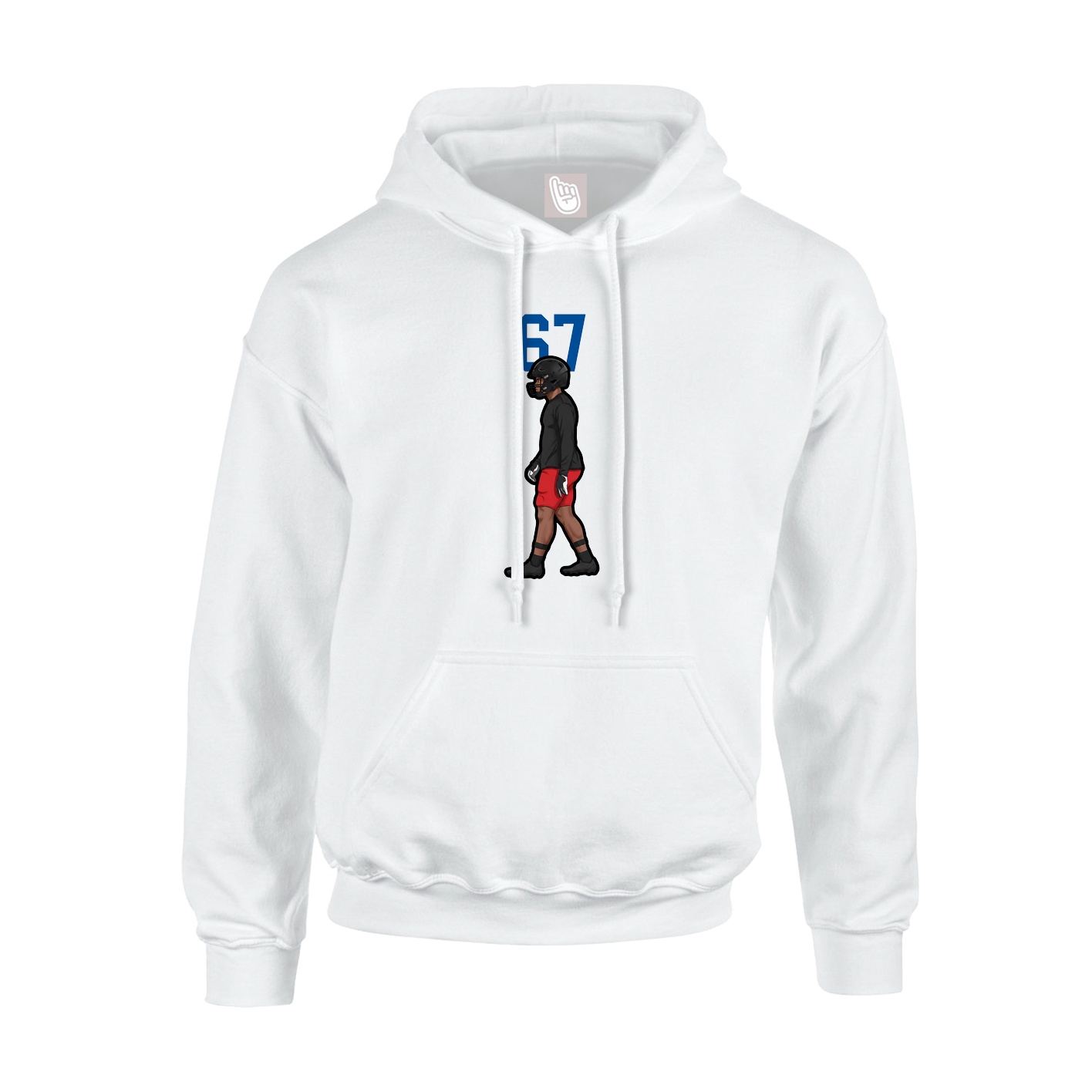 Hoodie — Number Top in White