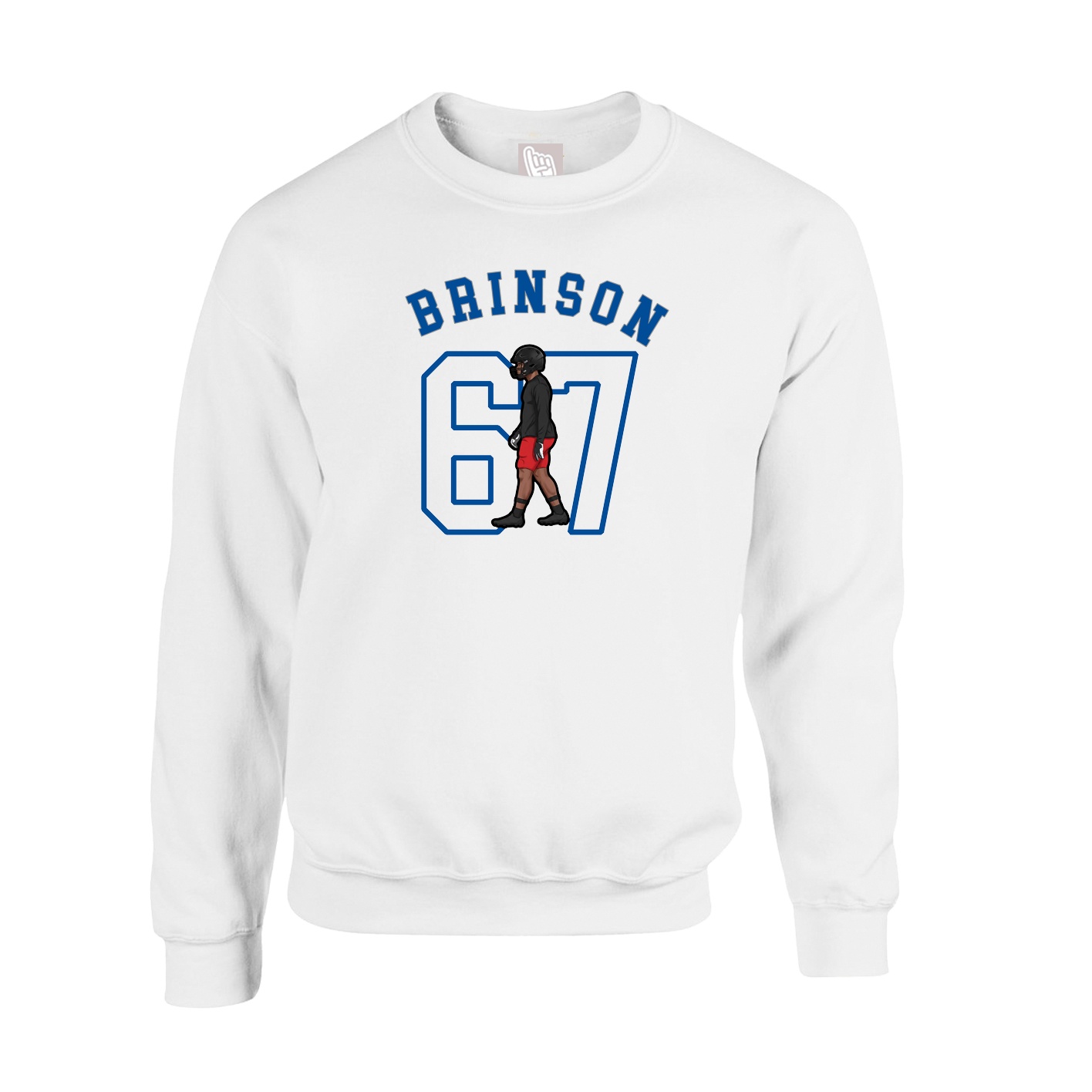 Fleece Crew — Shirsey Arch in White