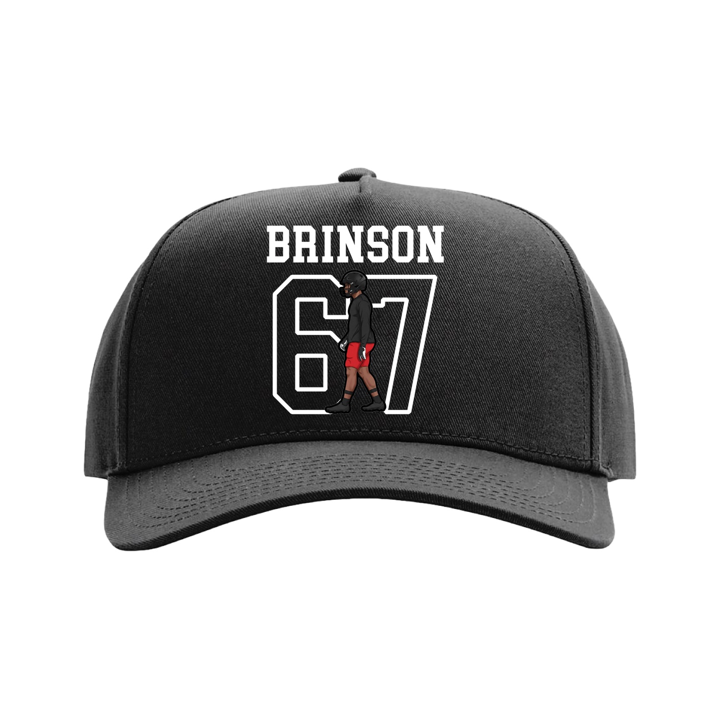 Full Fabric Five-Panel Champ Cap — Shirsey in Black