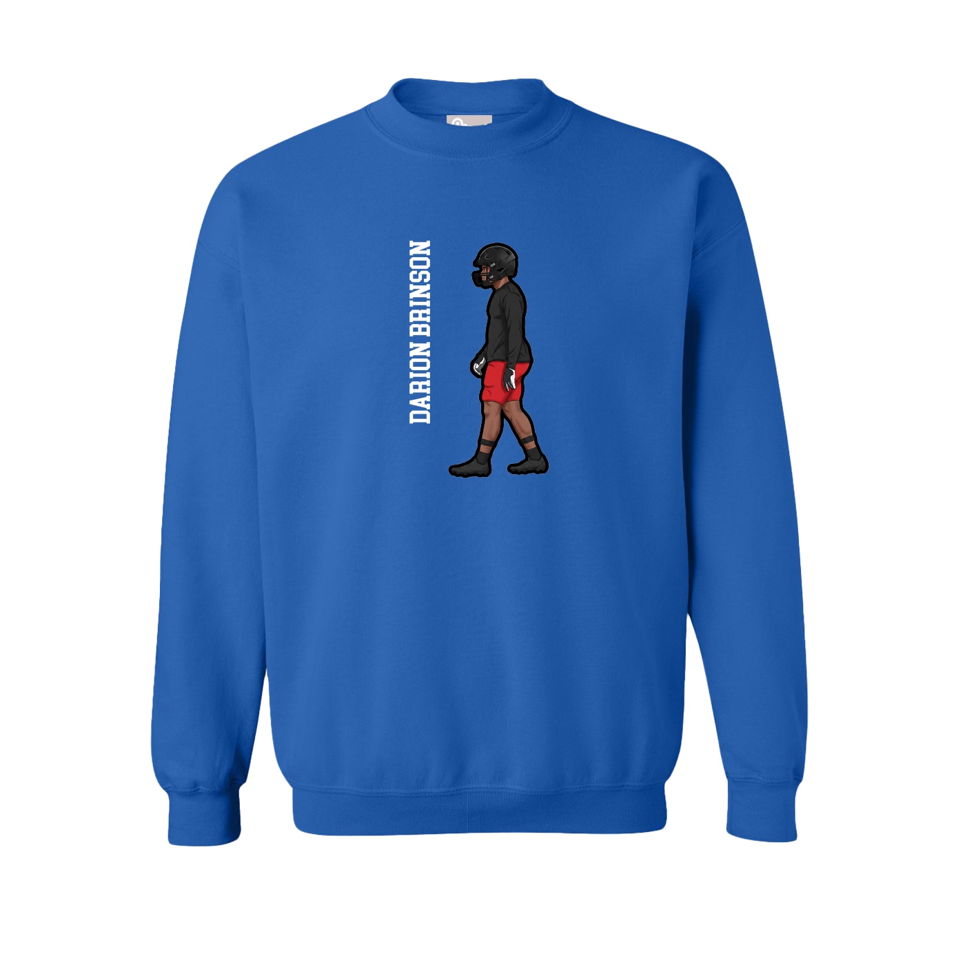 Fleece Crew — Name Vertical in Royal