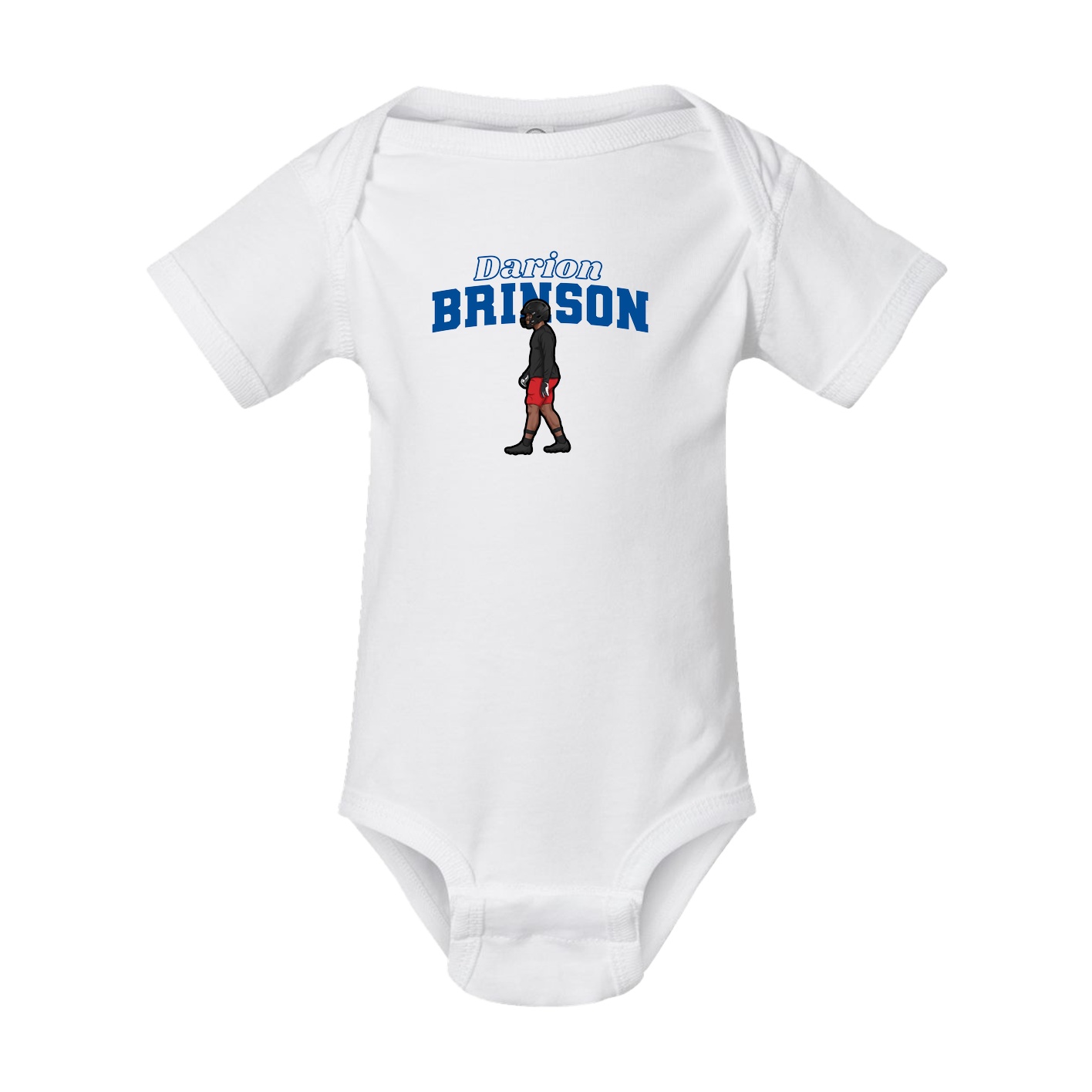 Baby Onesie — Name Arch in White