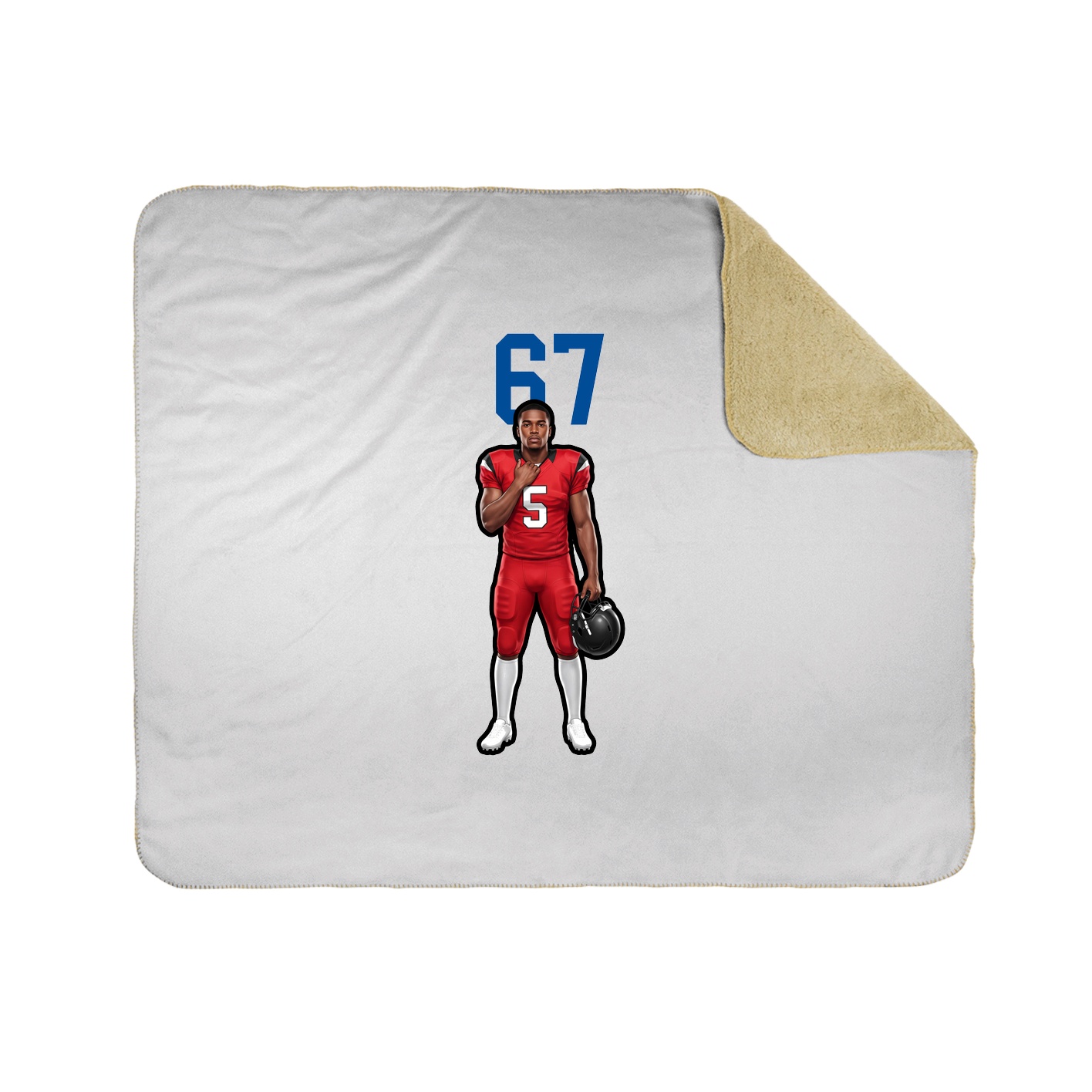 Throw Blanket — Number Top in White