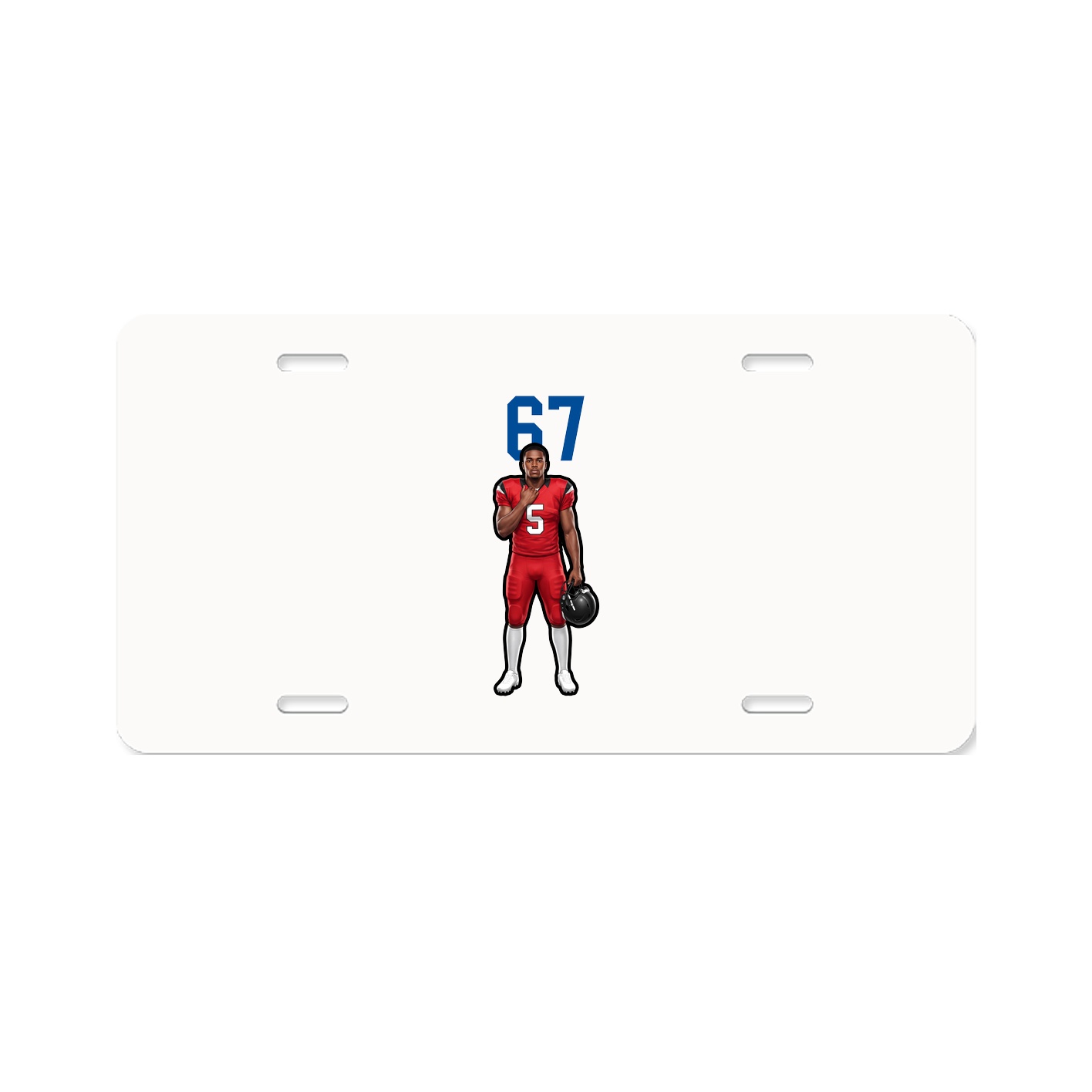License Plate — Number Top in Classic