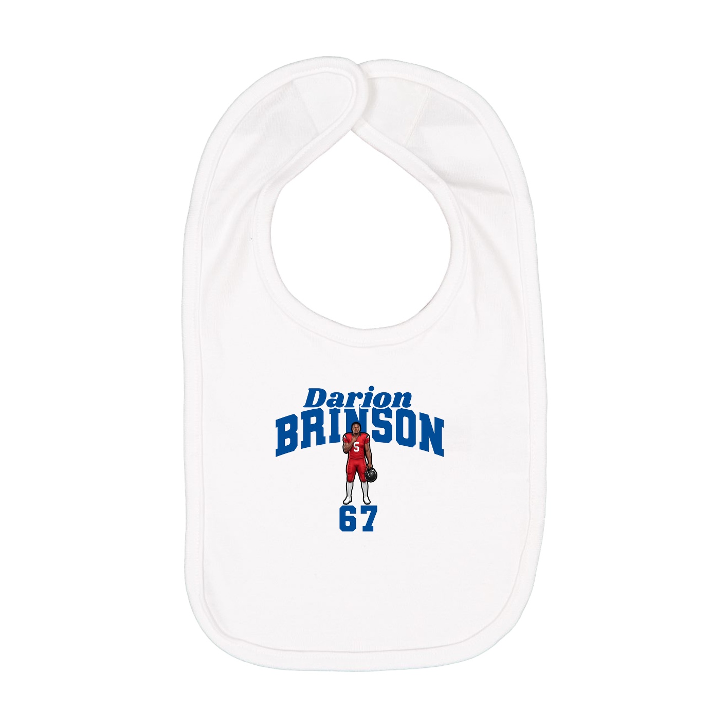 Infant Bib — Signature Arch in White