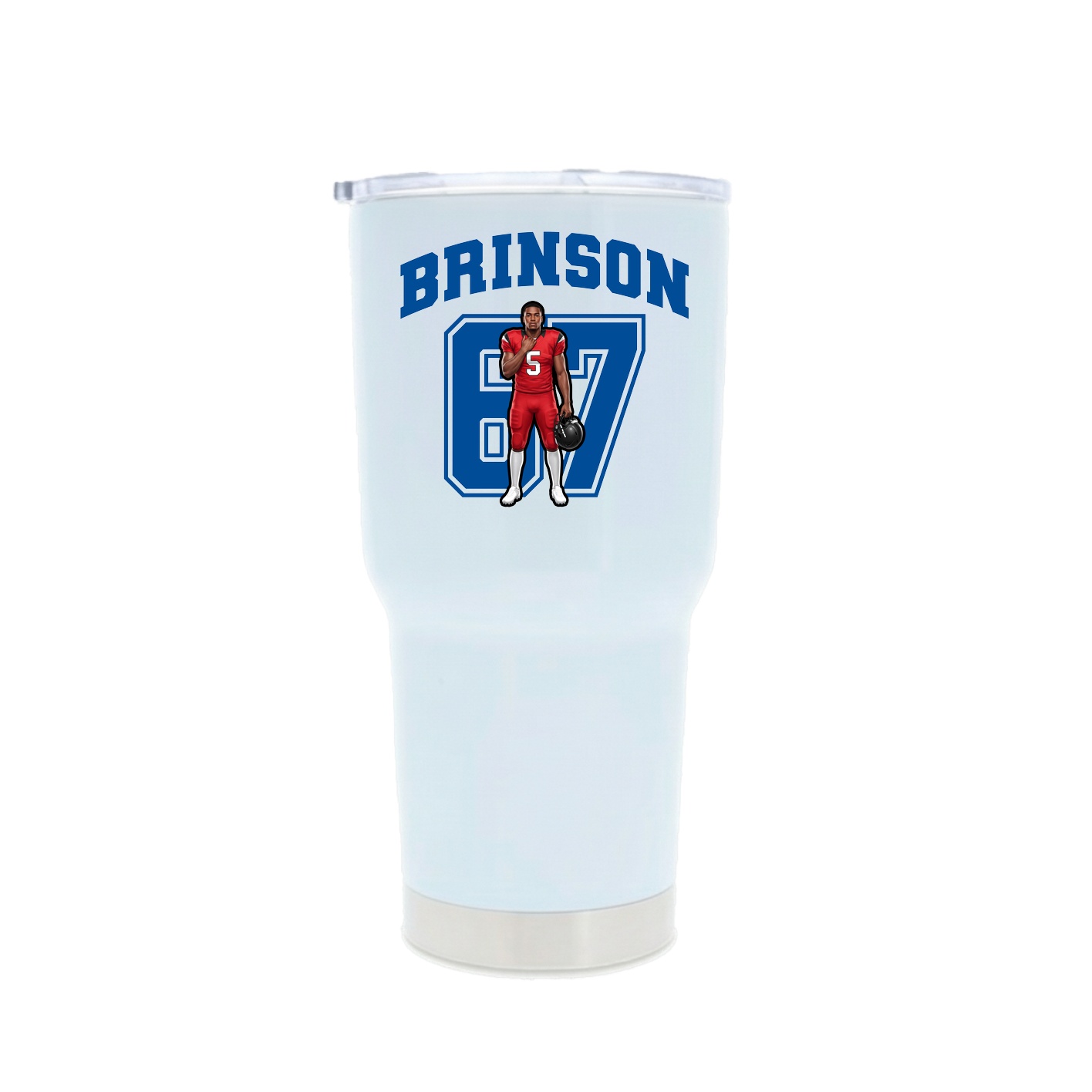 30oz Stainless Steel Tumbler — Number in White