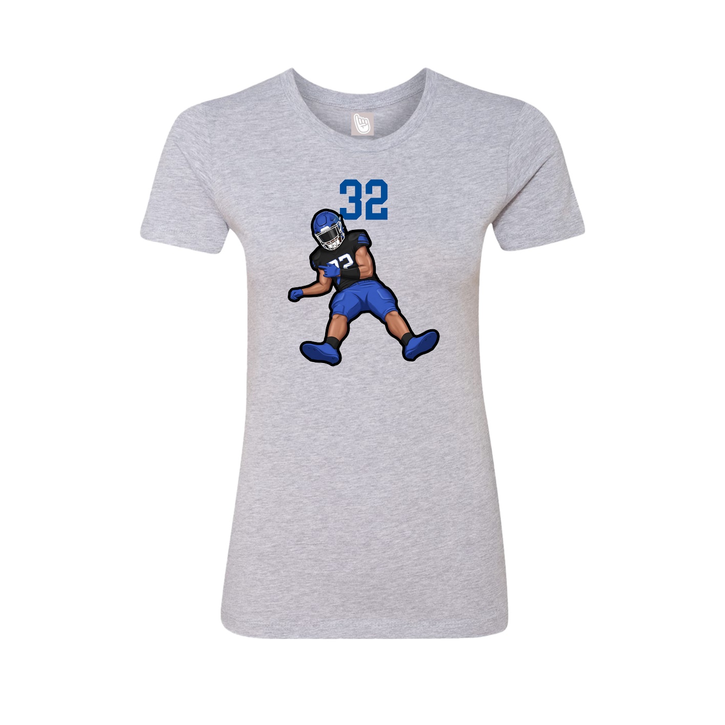 Fitted Women's Tee — Number Top in Grey