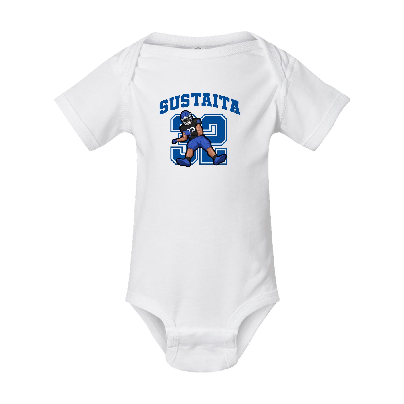 Baby Onesie — Number in White