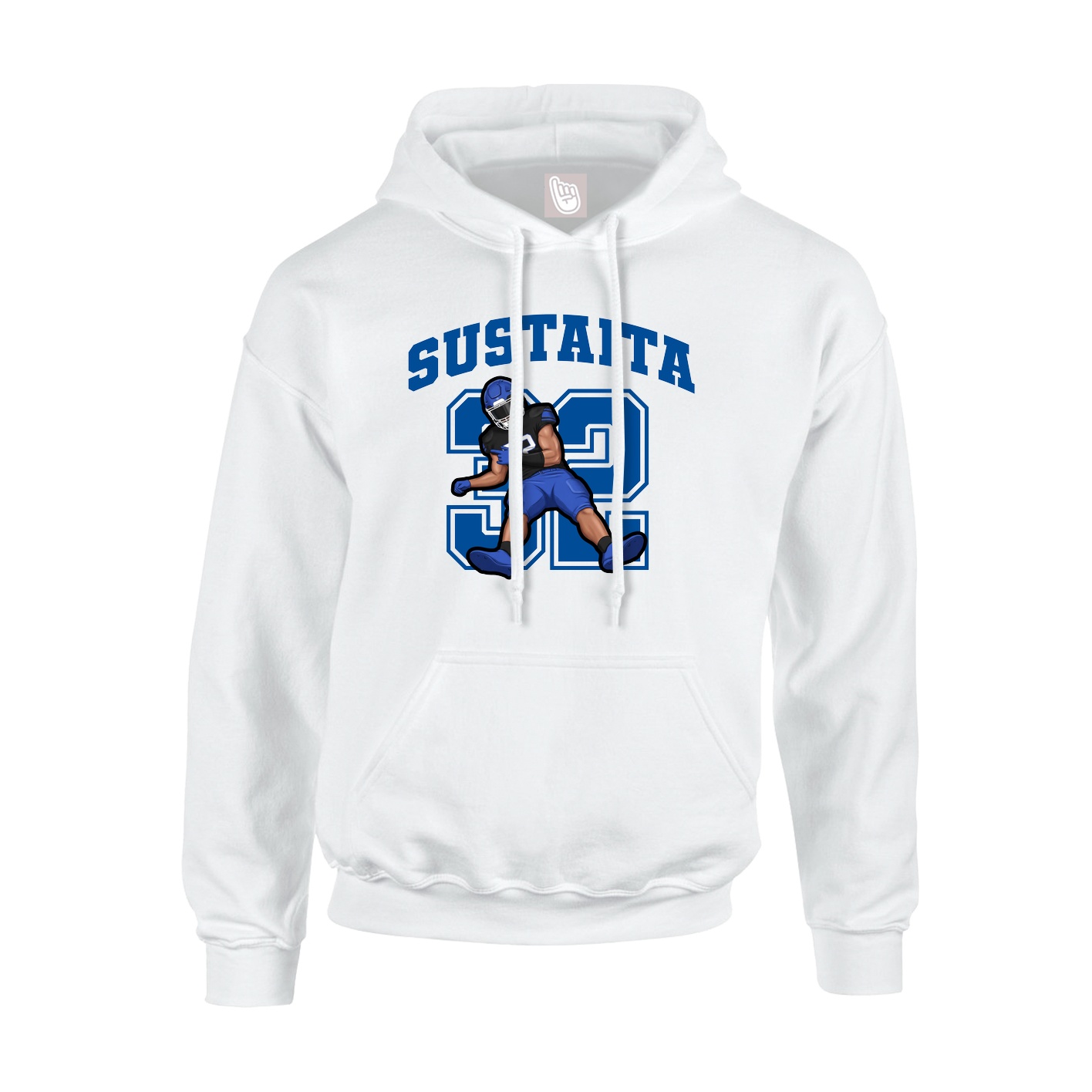 Hoodie — Number in White
