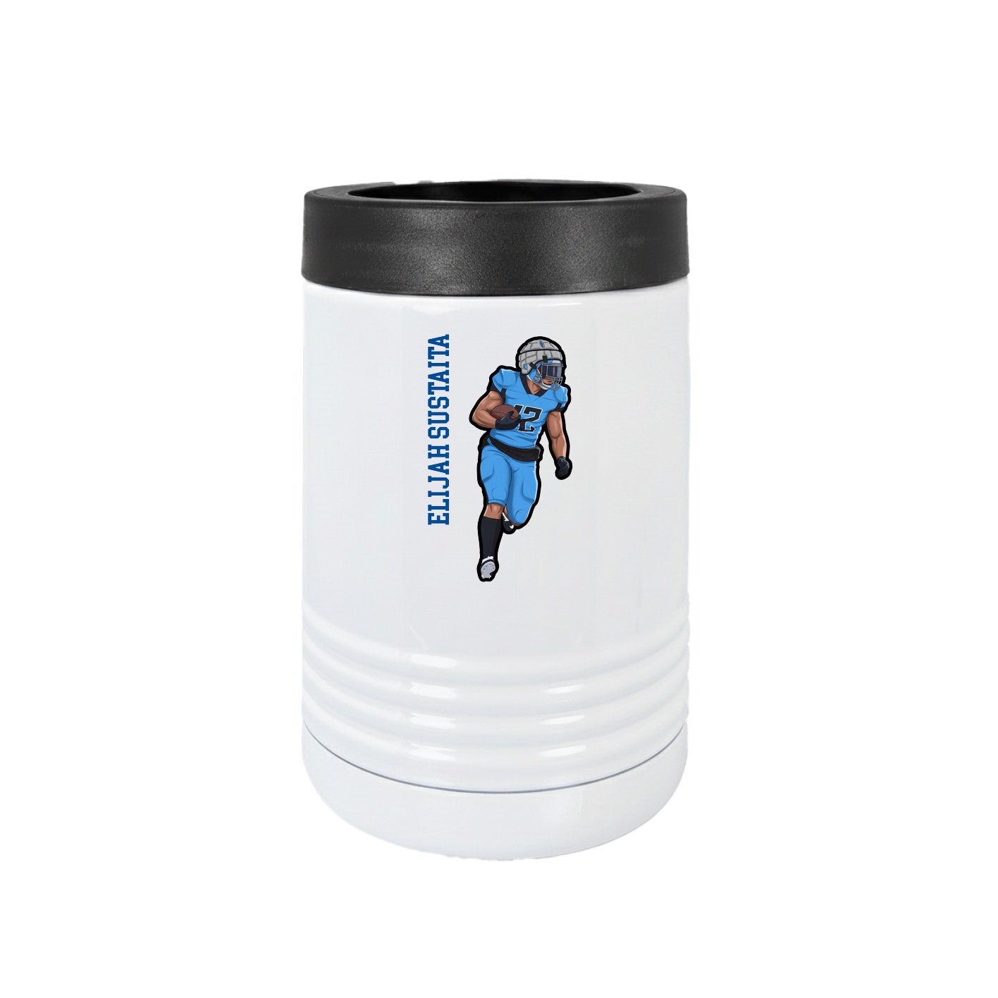 Beverage Holder — Name Vertical in White