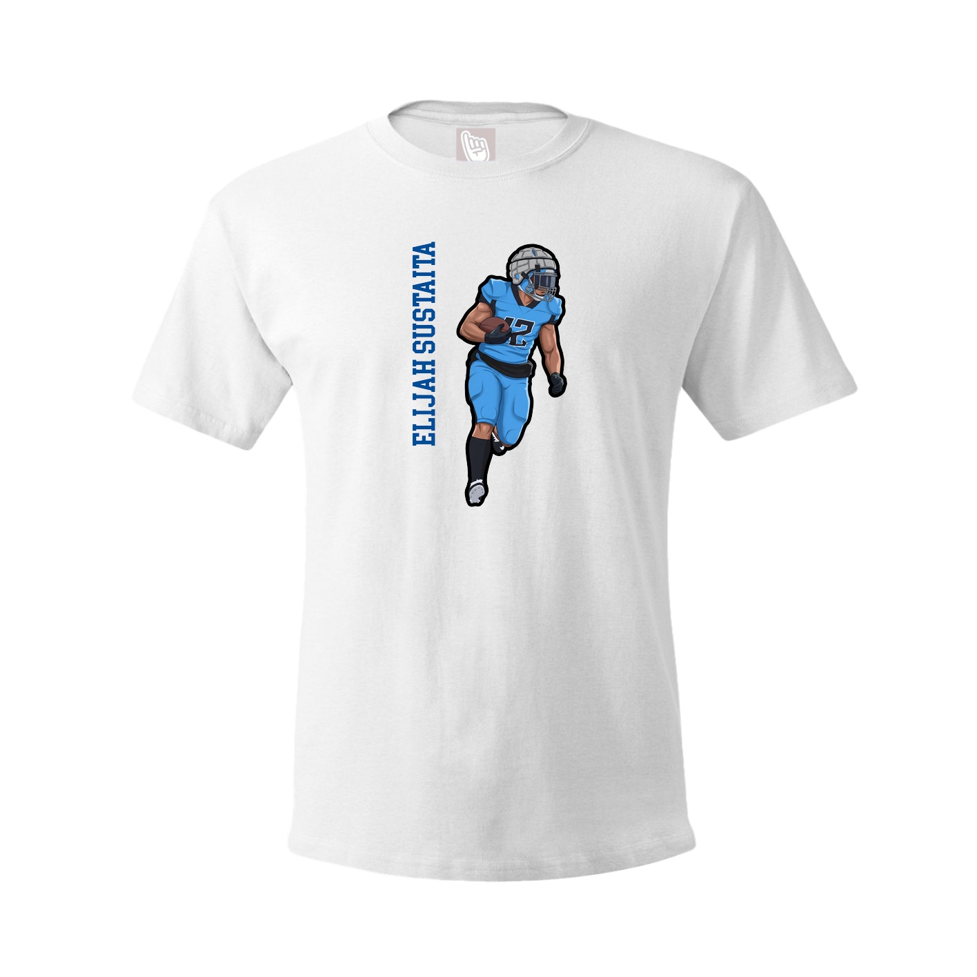 Tee — Name Vertical in White