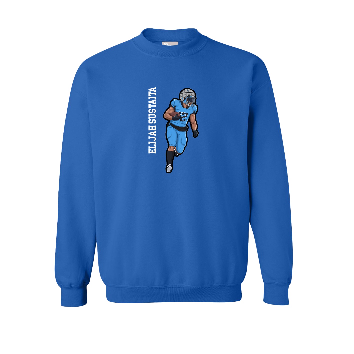 Fleece Crew — Name Vertical in Royal