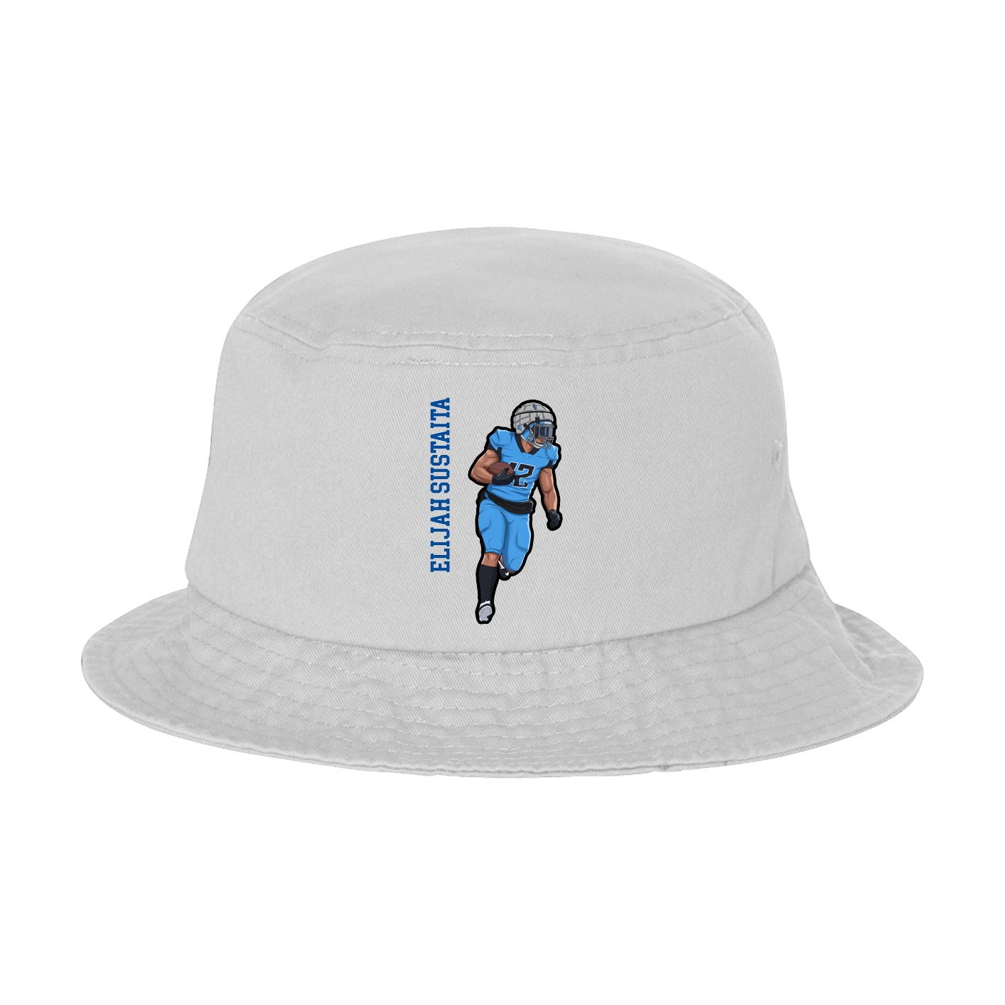Bucket Cap — Name Vertical in White