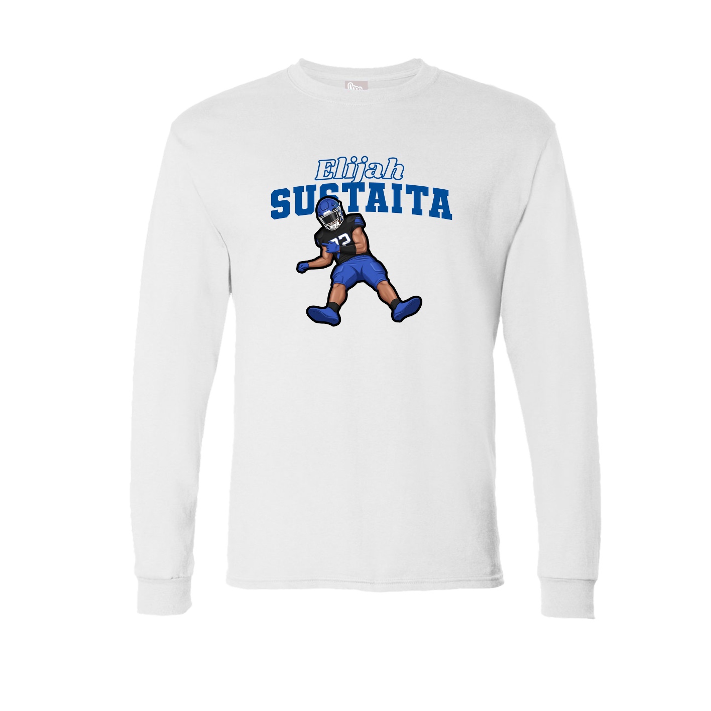 Long Sleeve Tee — Name Arch in White