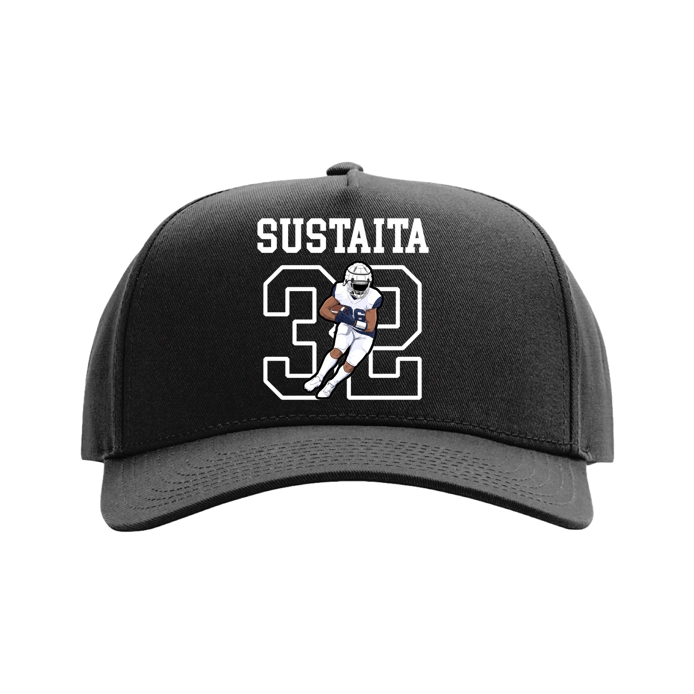 Full Fabric Five-Panel Champ Cap — Shirsey in Black