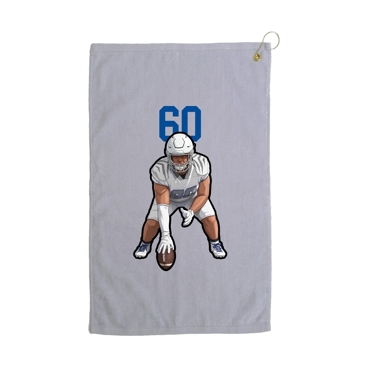Golf Towel — Number Top in Grey