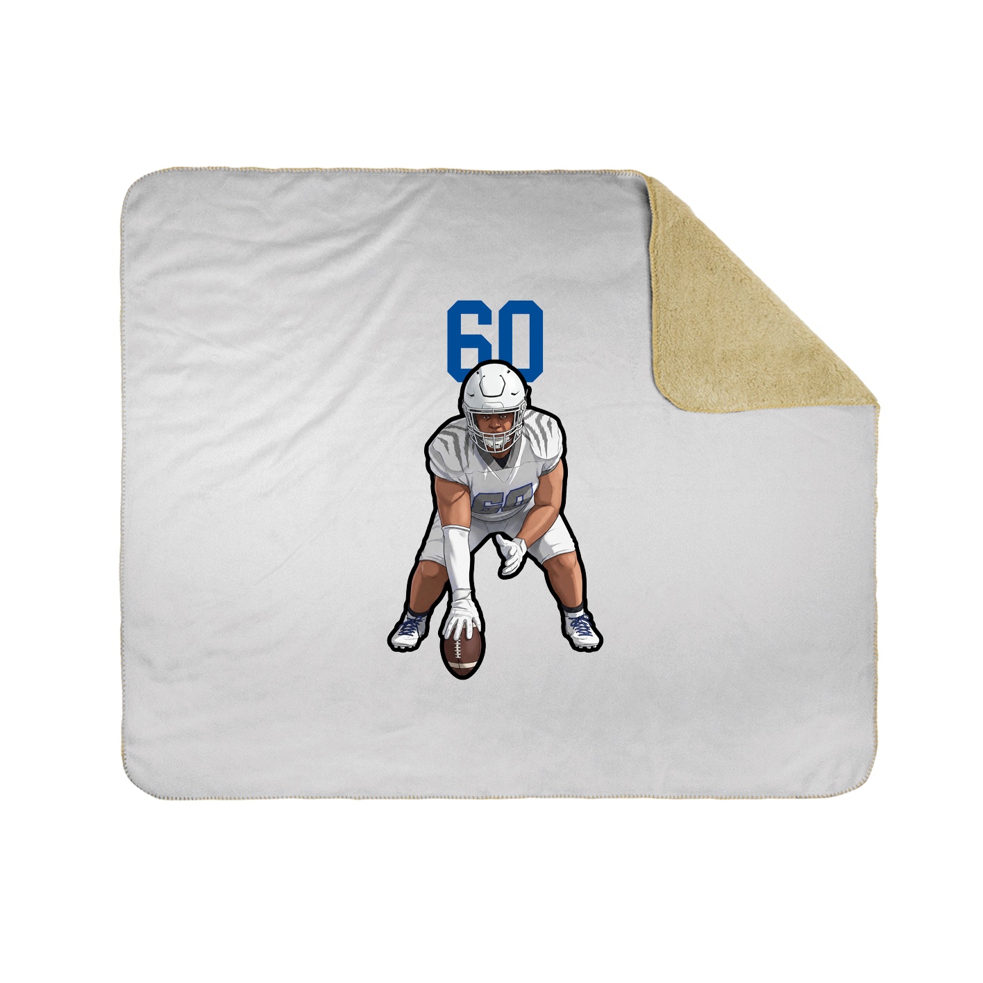 Throw Blanket — Number Top in White